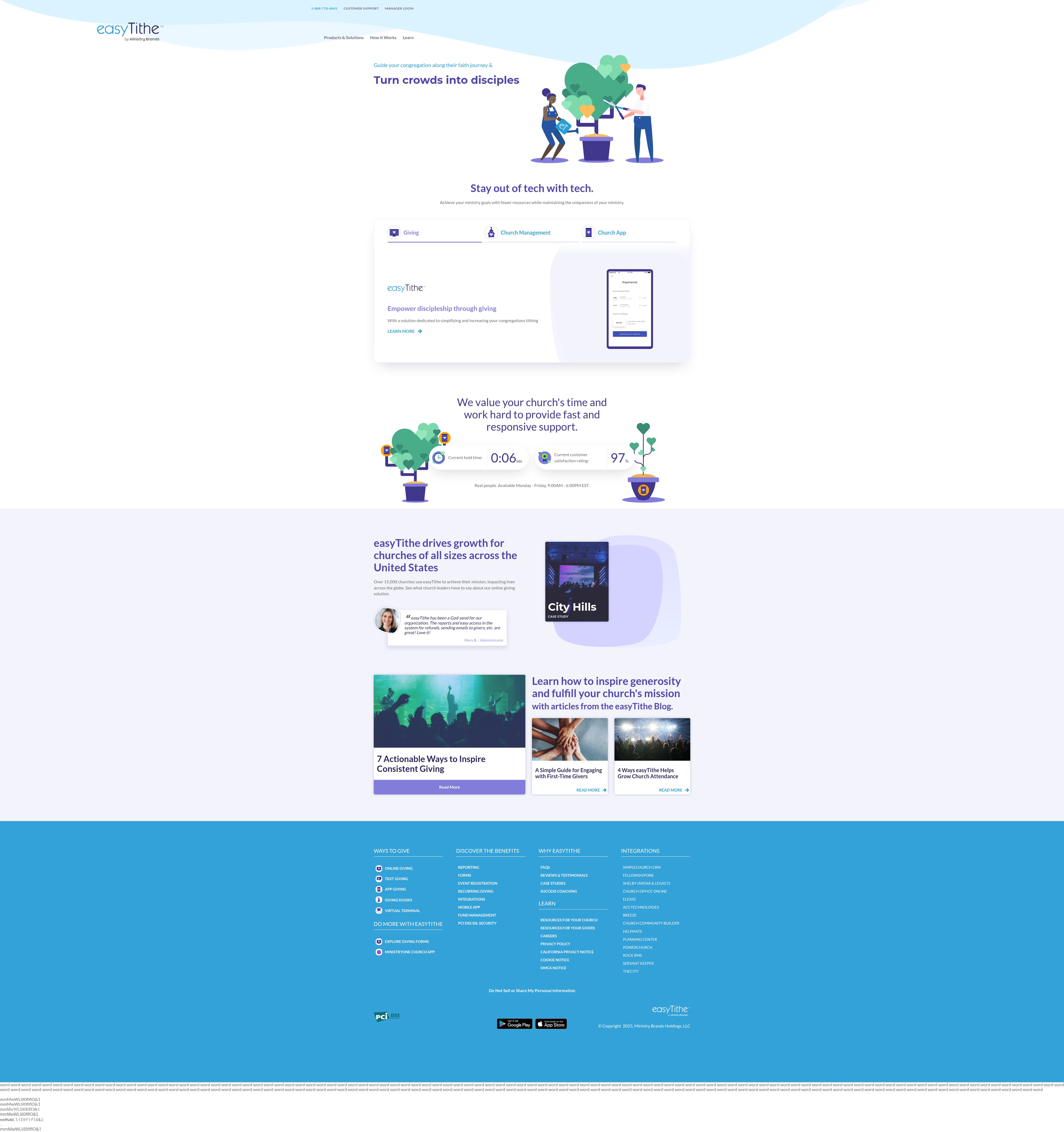 Screenshot of app.easytithe.com