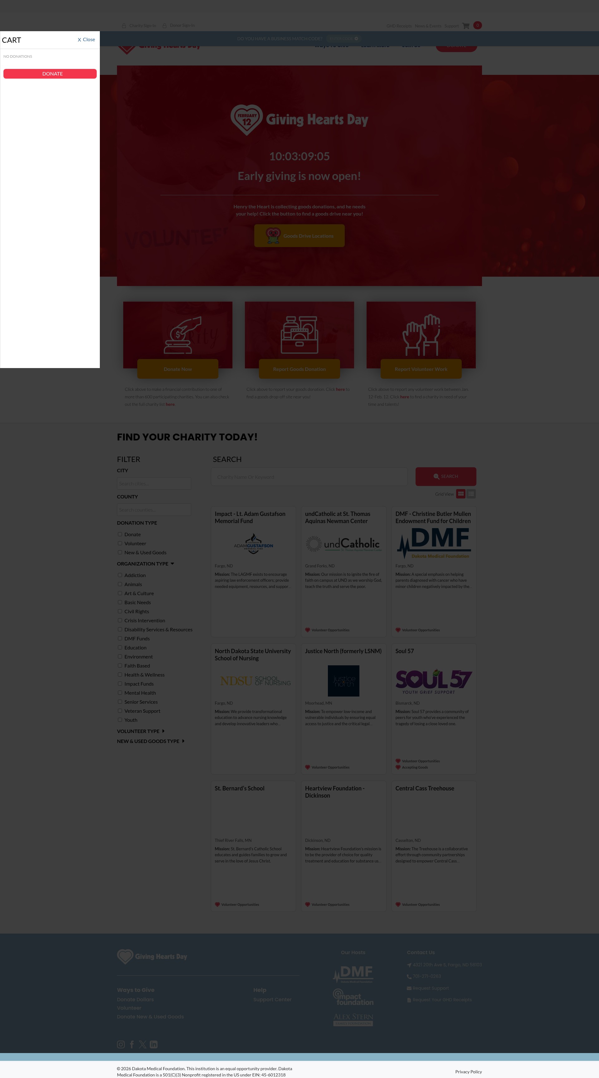 Screenshot of app.givingheartsday.org