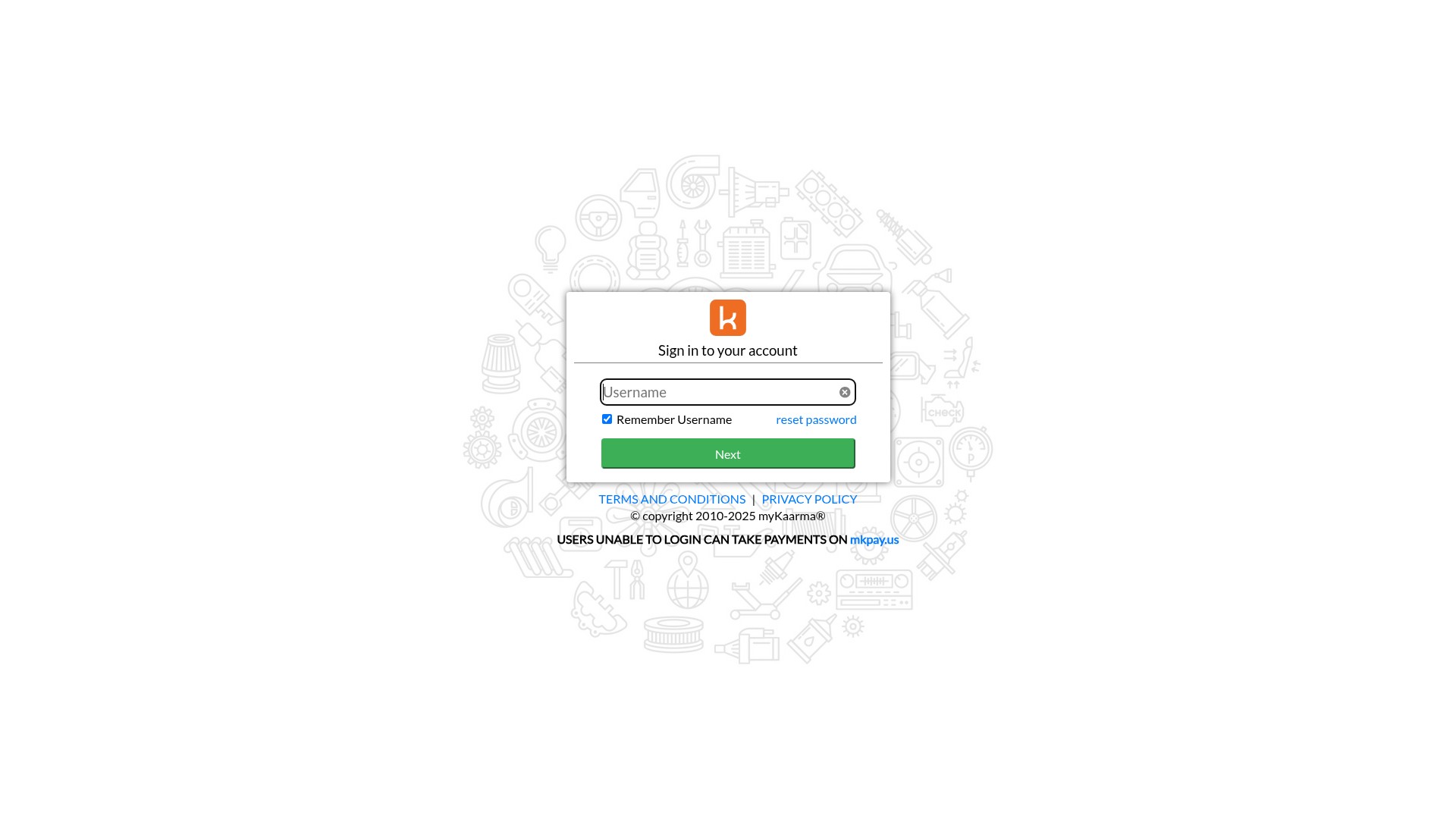 Screenshot of app.mykaarma.com