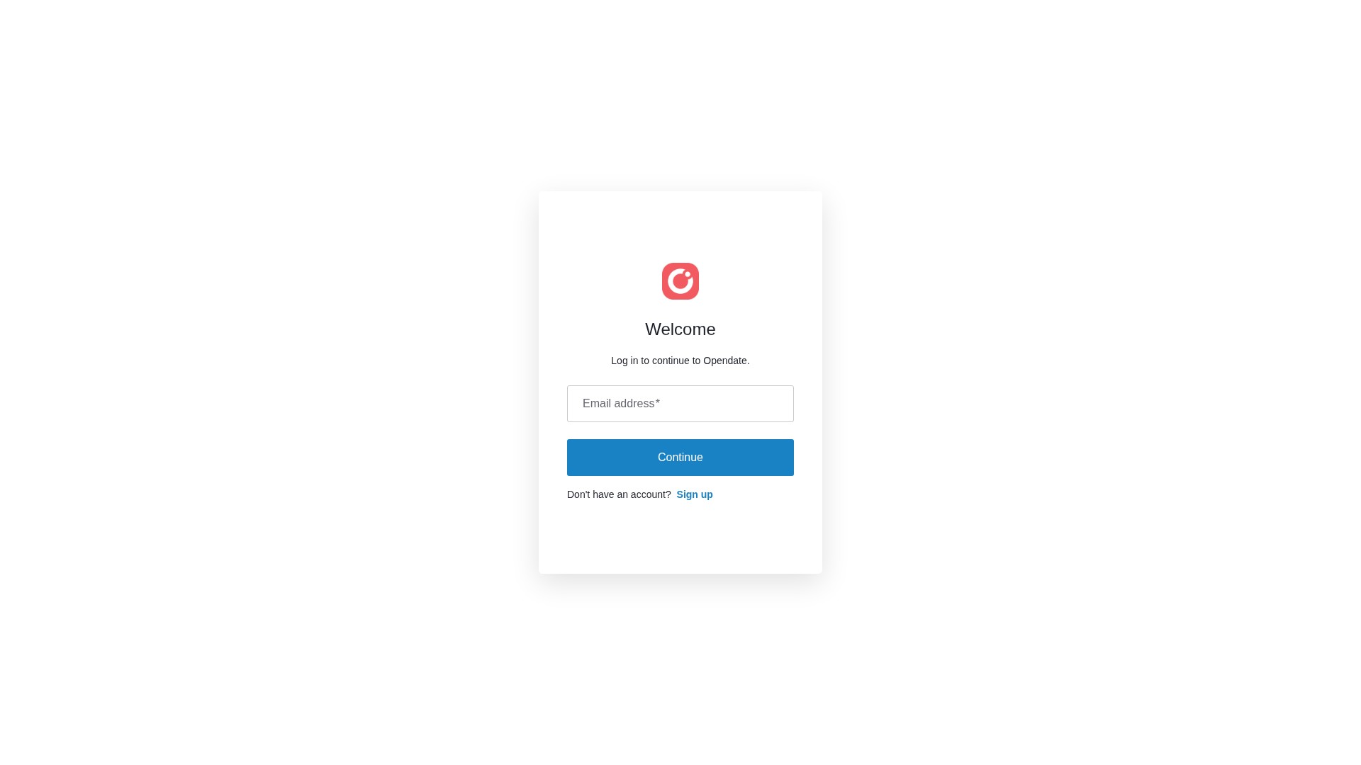Screenshot of app.opendate.io