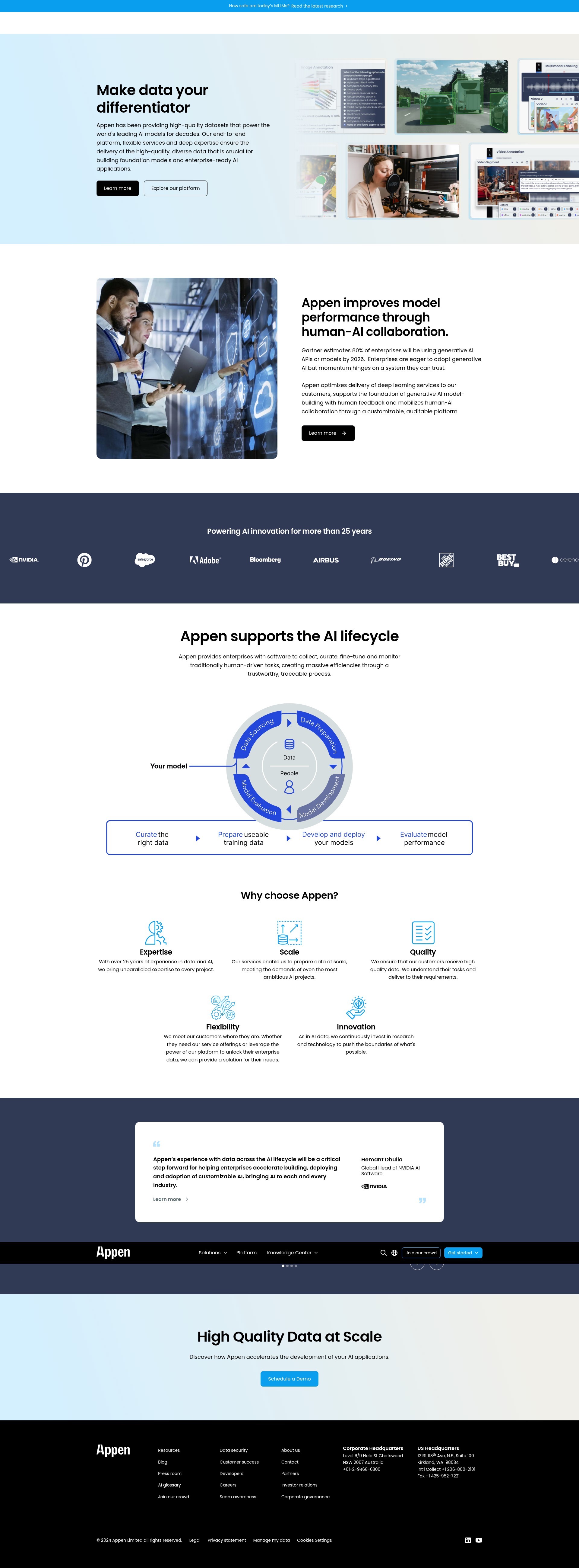 Screenshot of appen.com