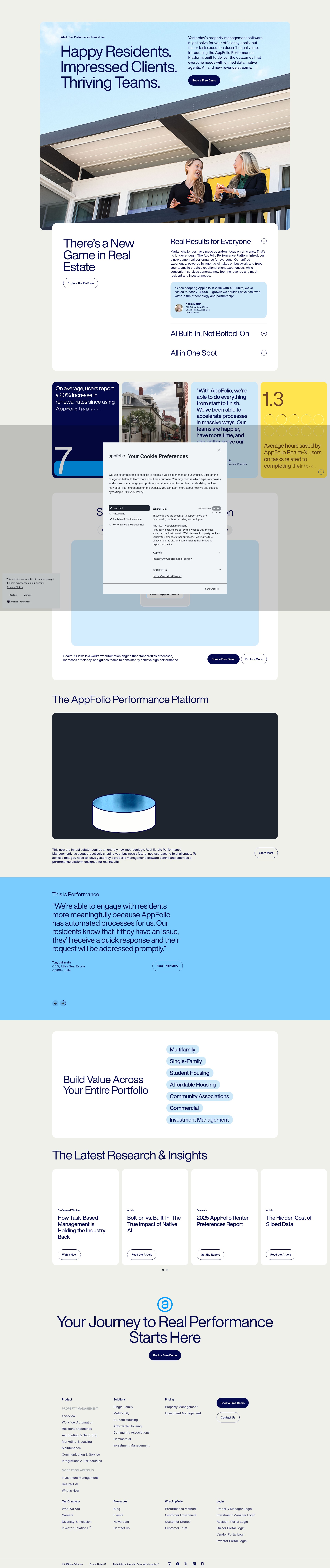 Screenshot of appfolio.com