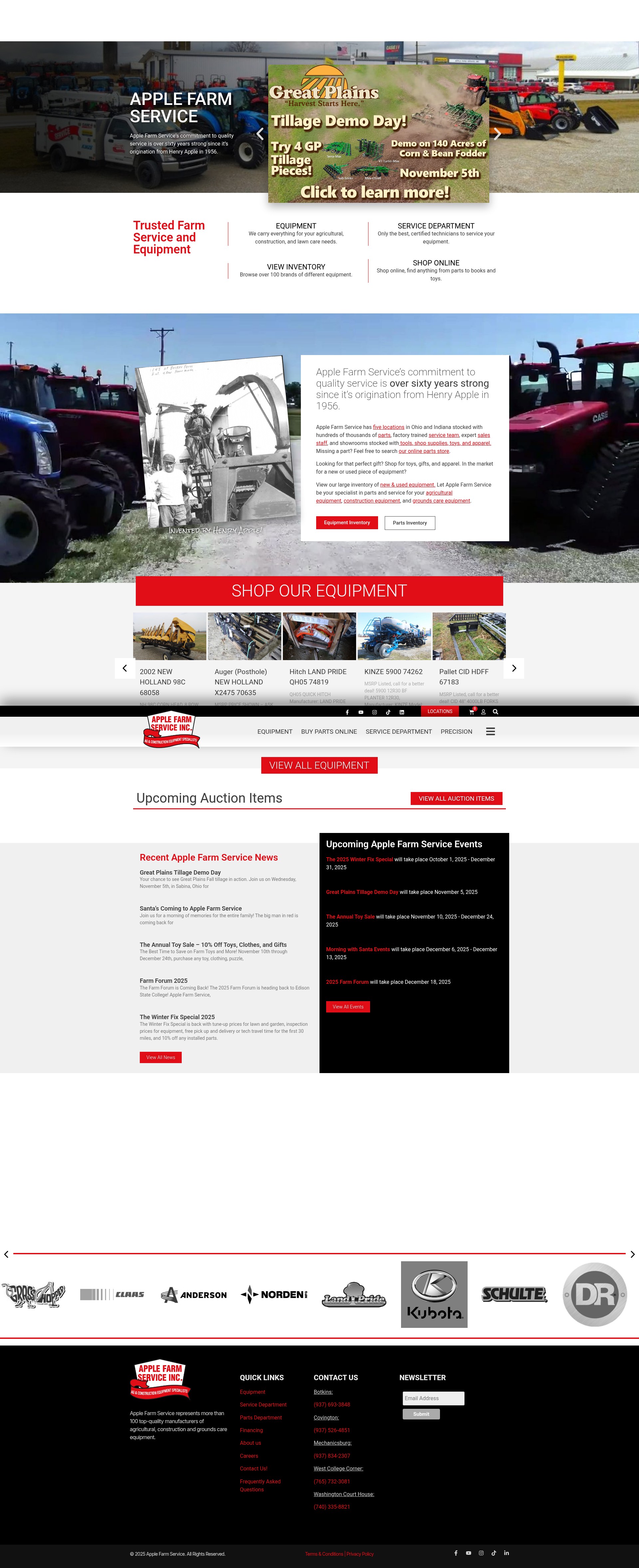 Screenshot of applefarmservice.com