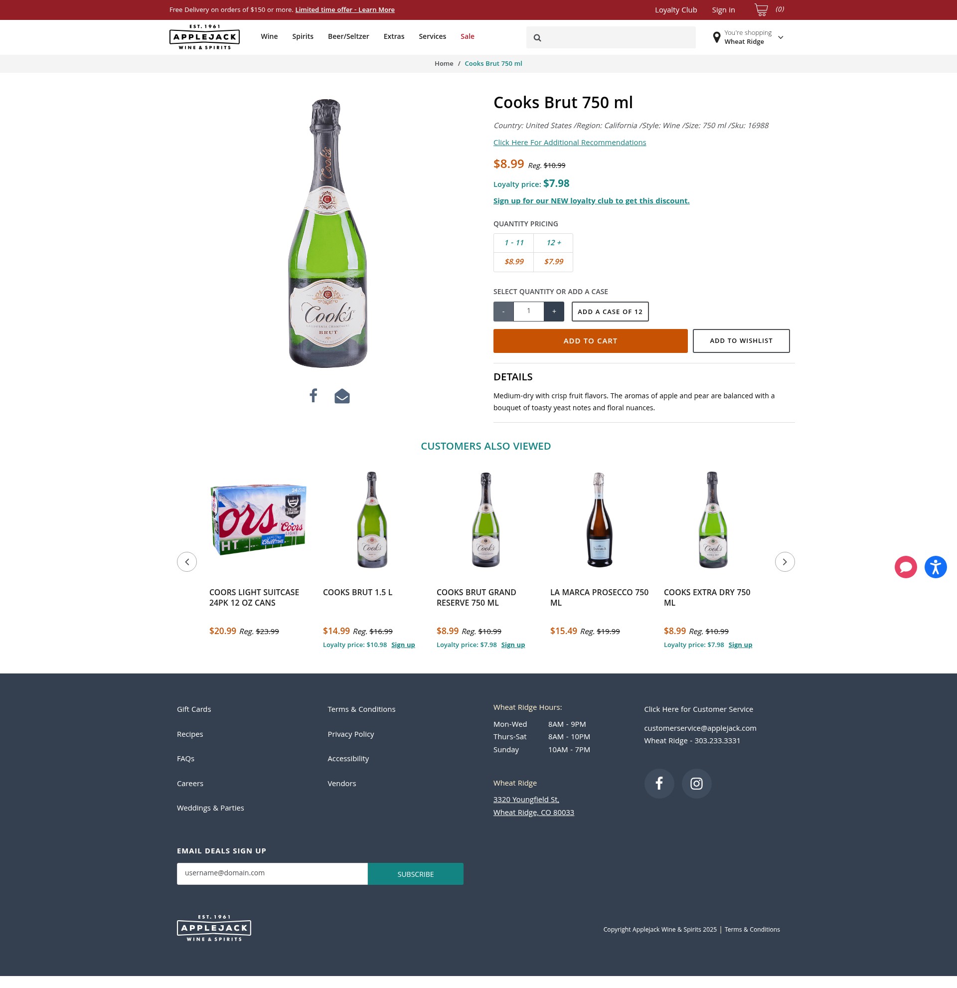 Screenshot of applejack.com