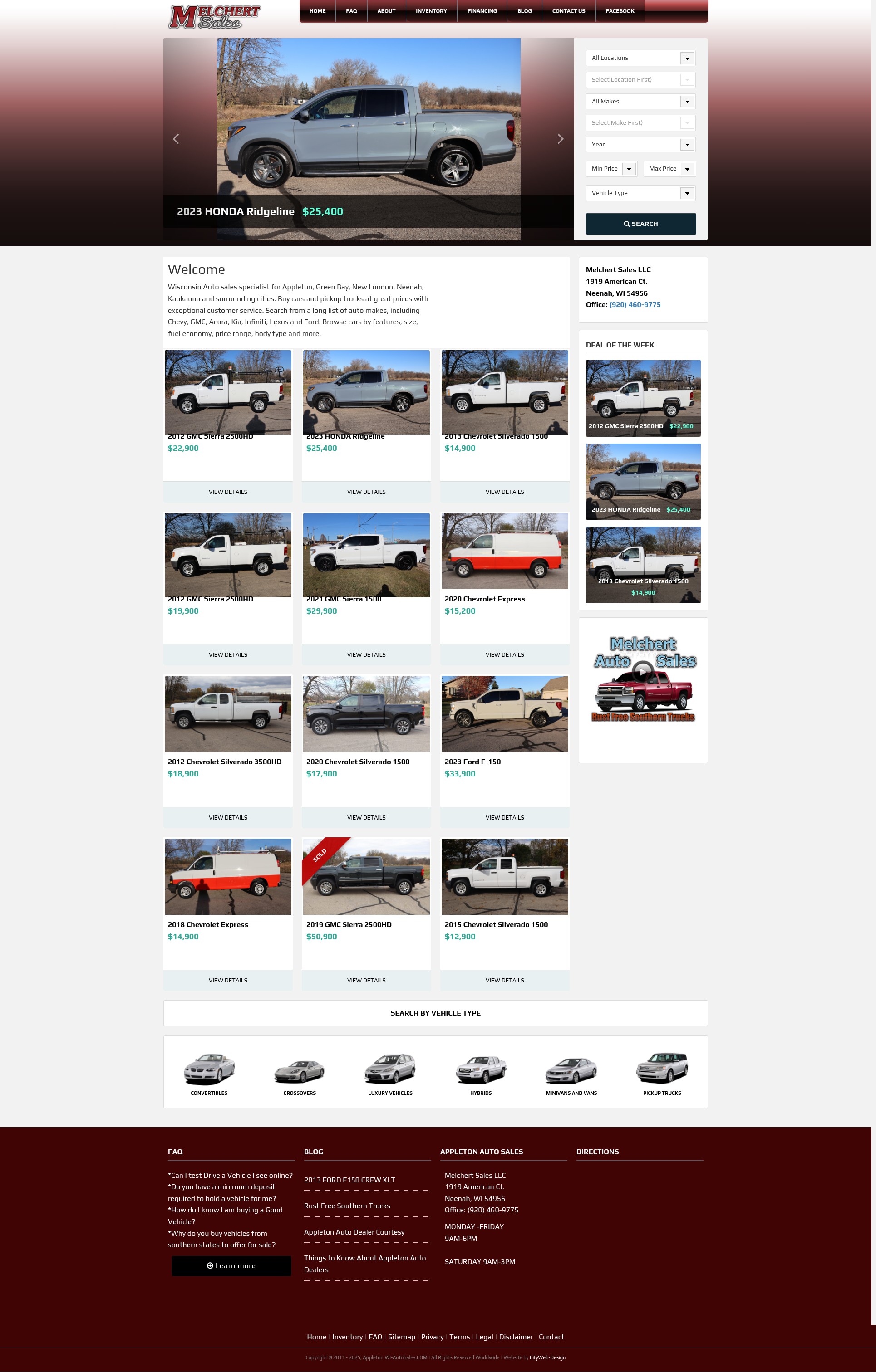 Screenshot of appleton.wi-autosales.com