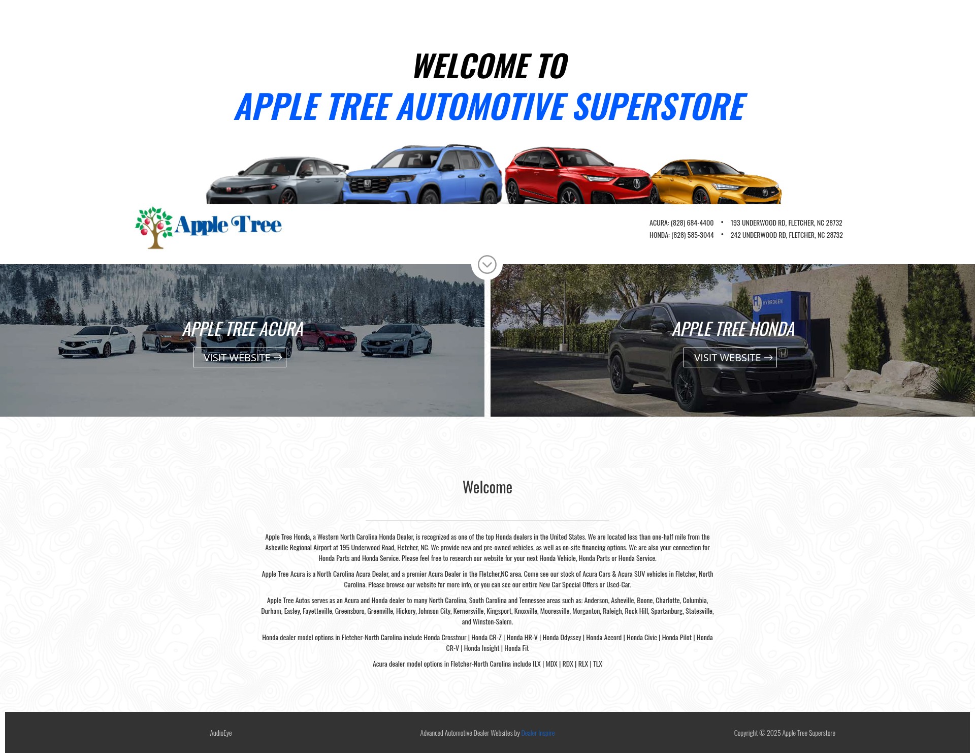Screenshot of appletreeautomobiles.com