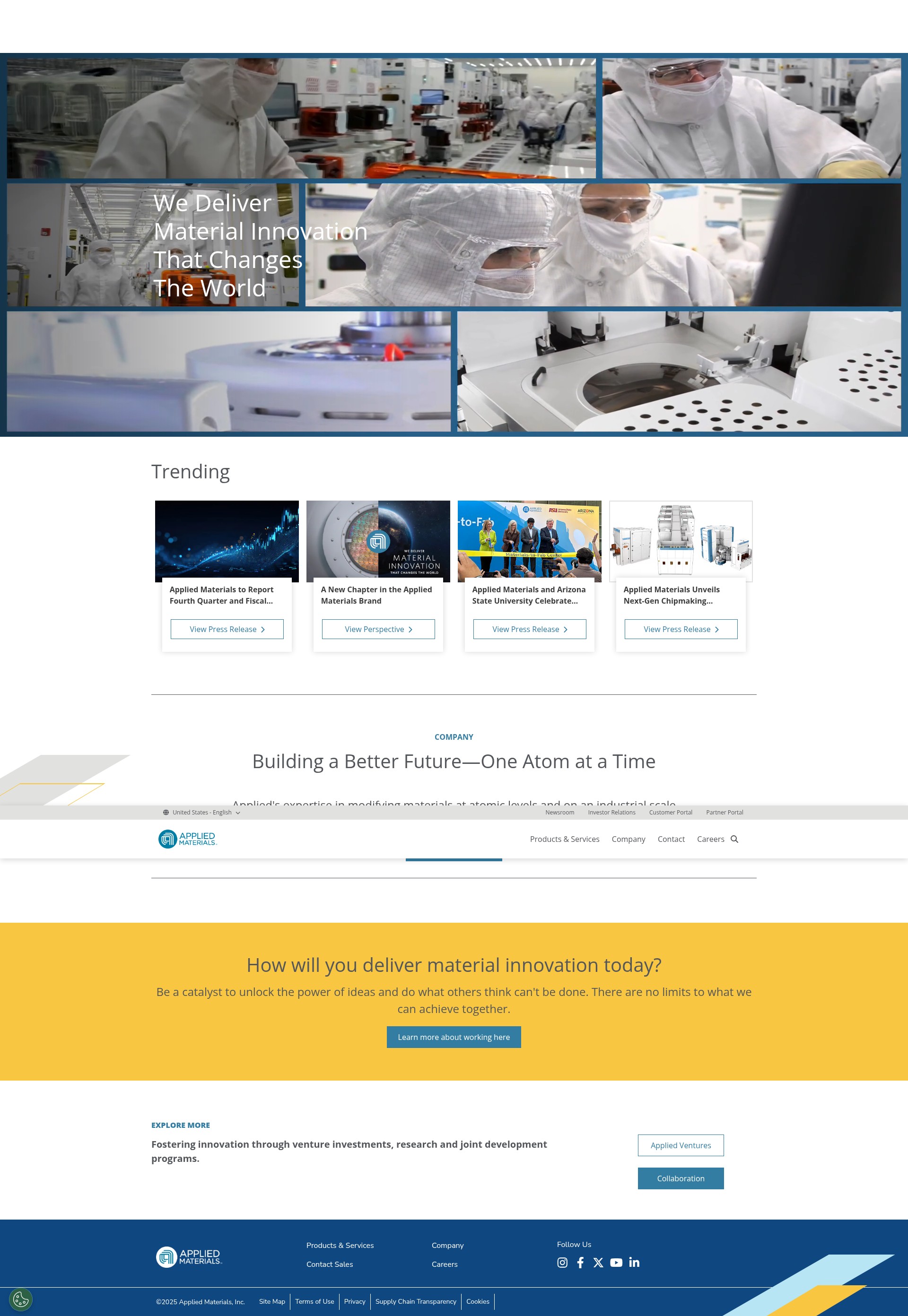 Screenshot of appliedmaterials.com