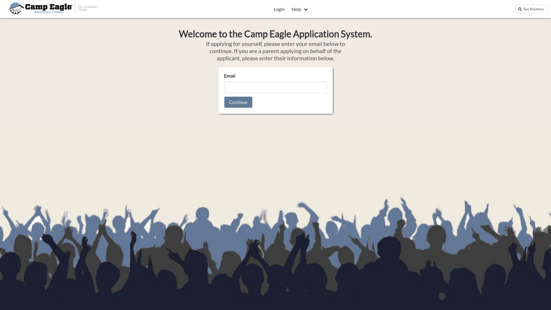 Screenshot of apply.campeagle.org