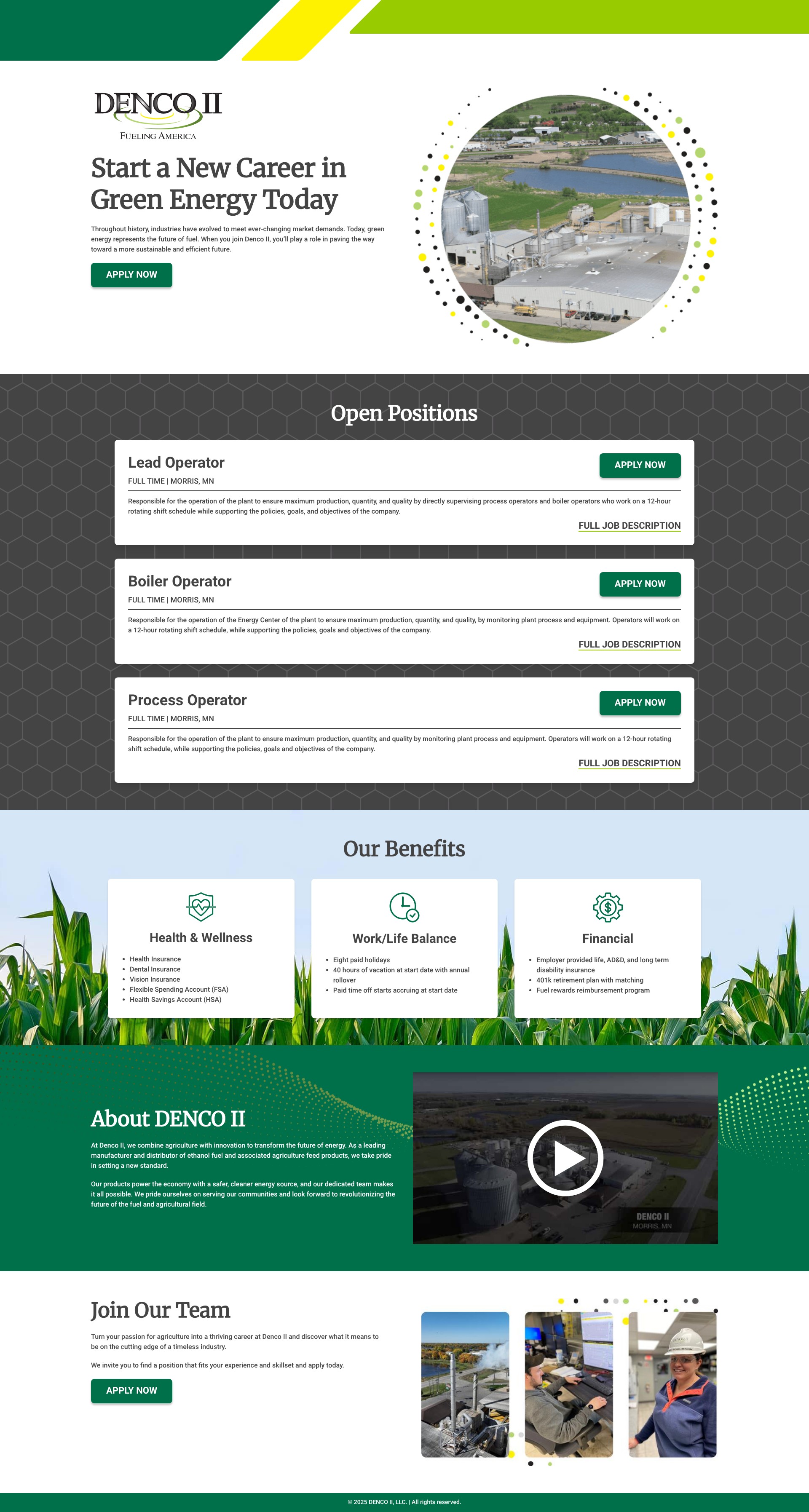Screenshot of apply.dencollc.com