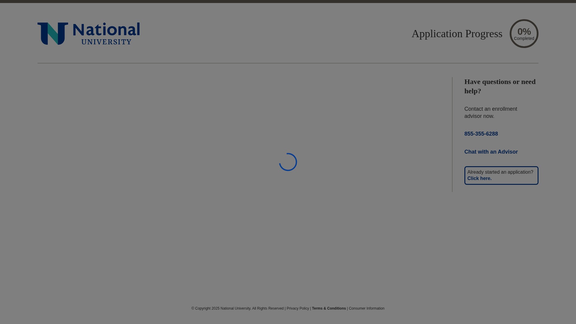 Screenshot of apply.nu.edu