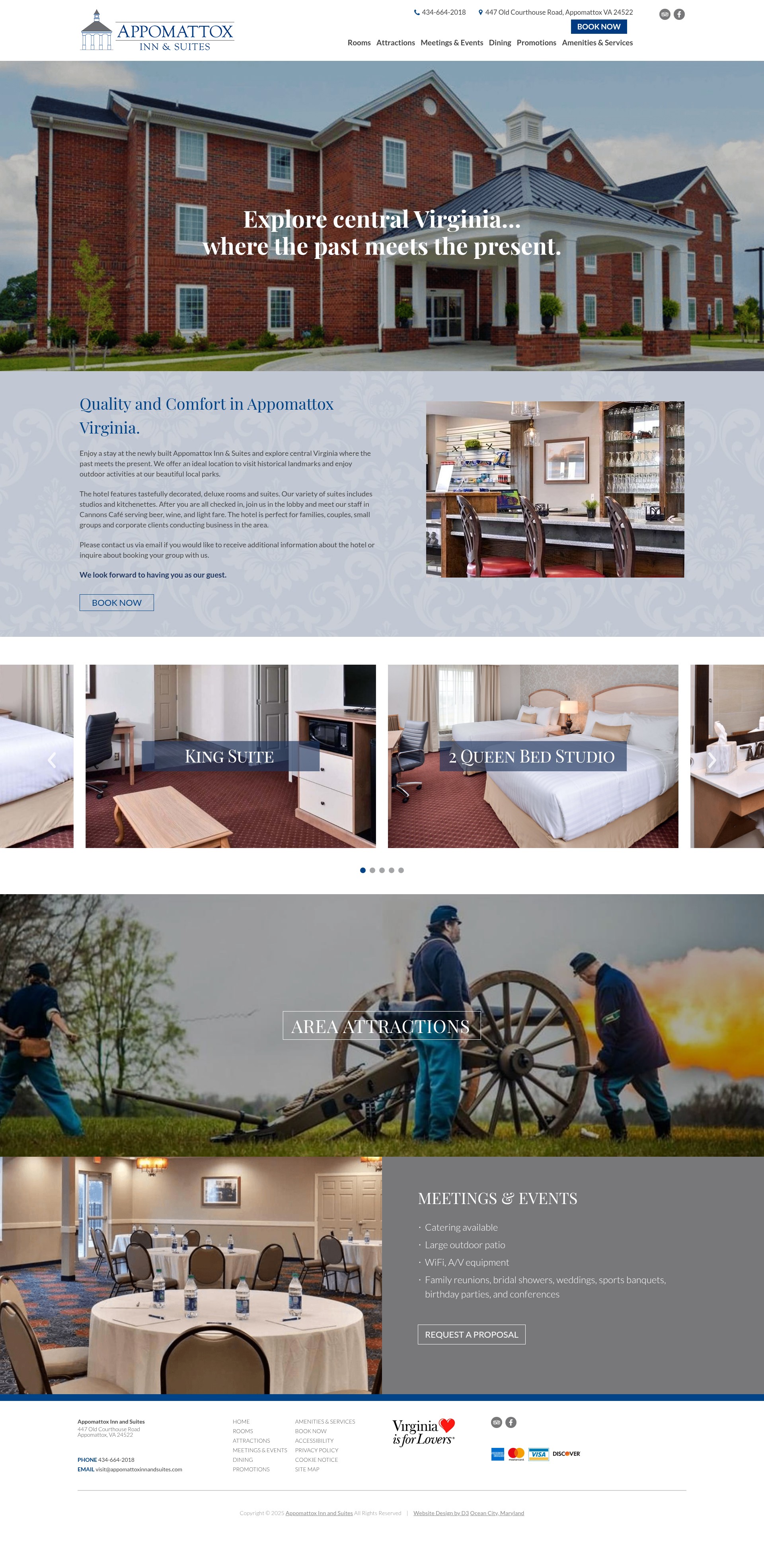 Screenshot of appomattoxinnandsuites.com