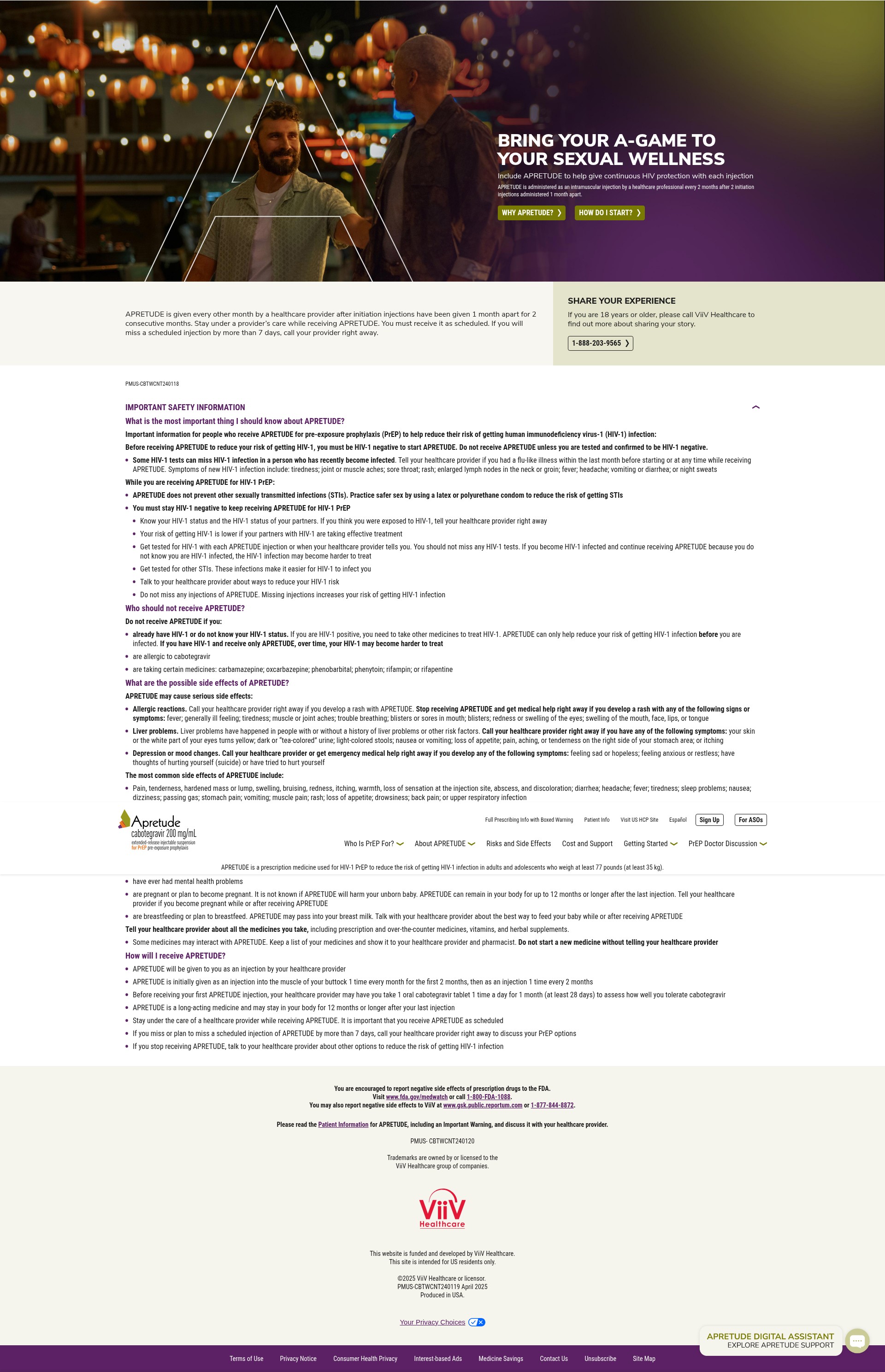 Screenshot of apretude.com