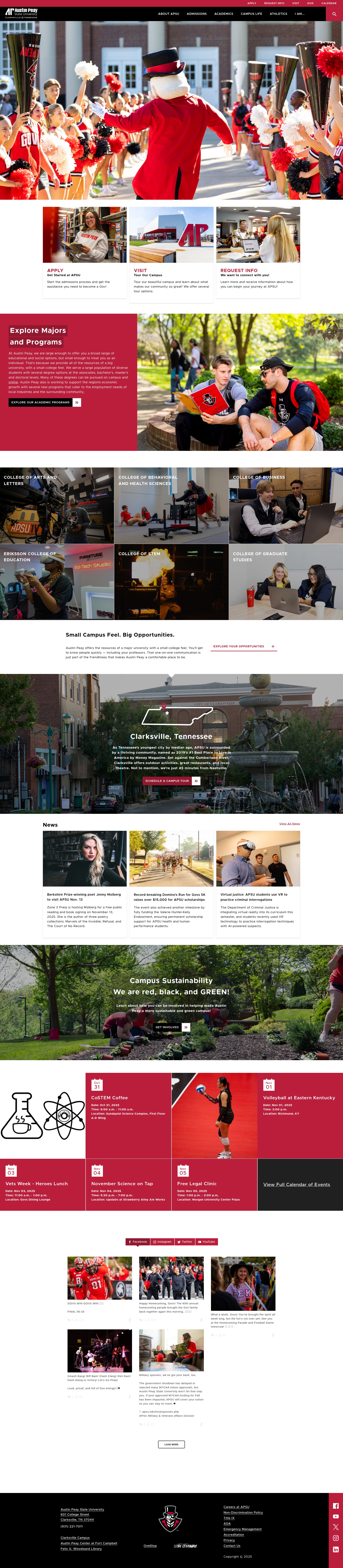 Screenshot of apsu.edu