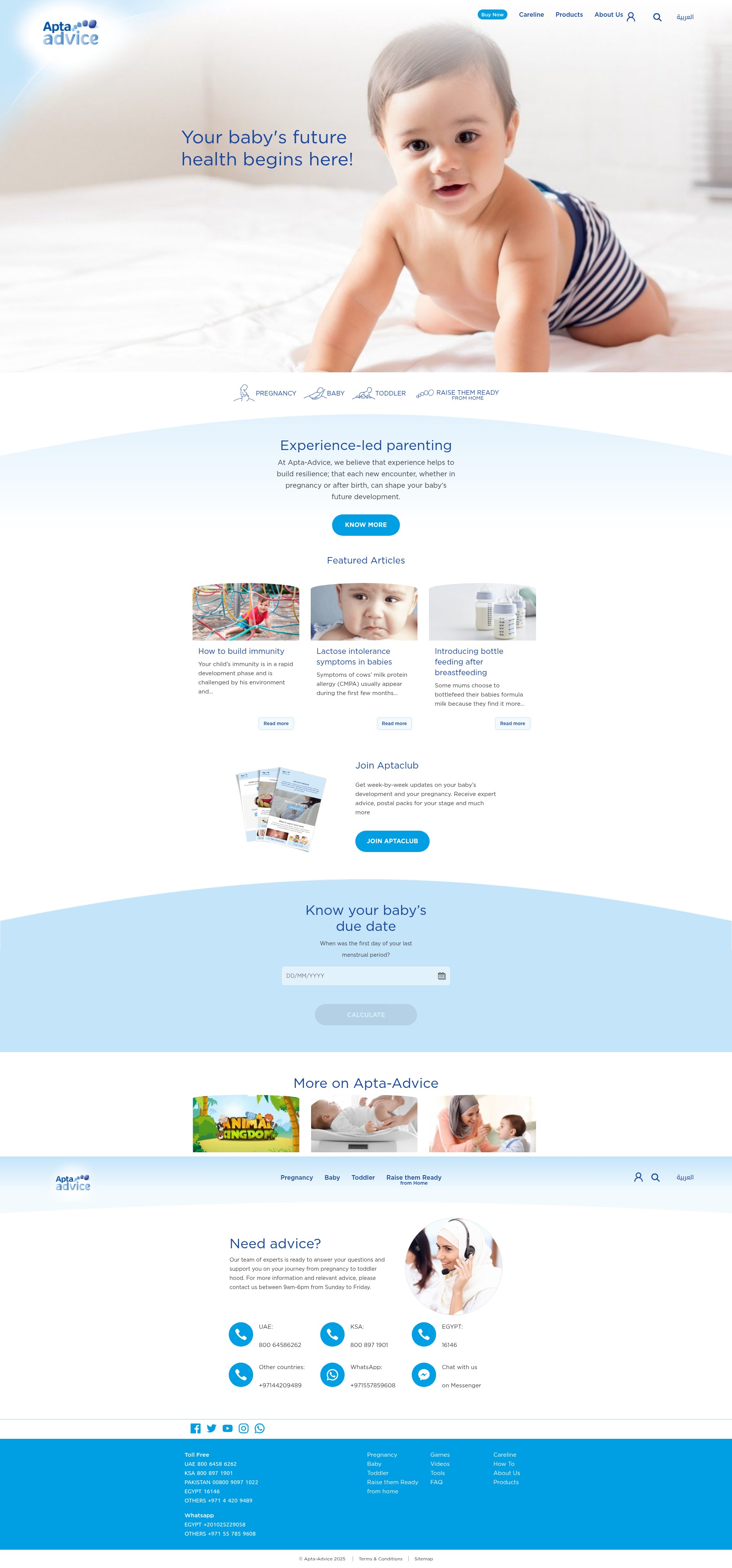 Screenshot of apta-advice.com
