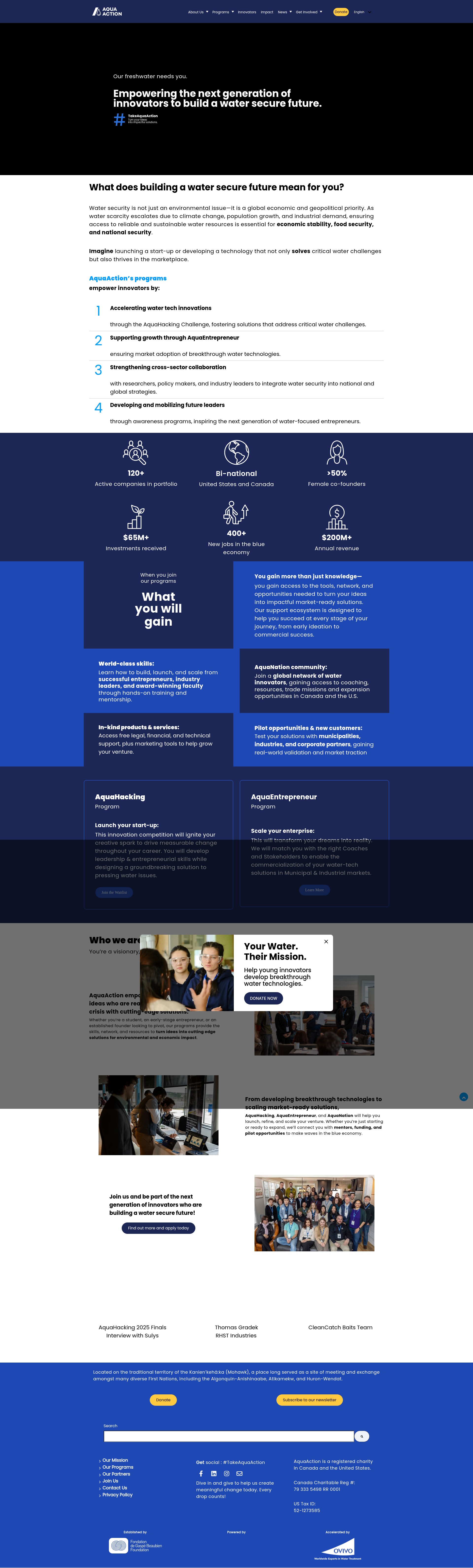 Screenshot of aquaaction.org