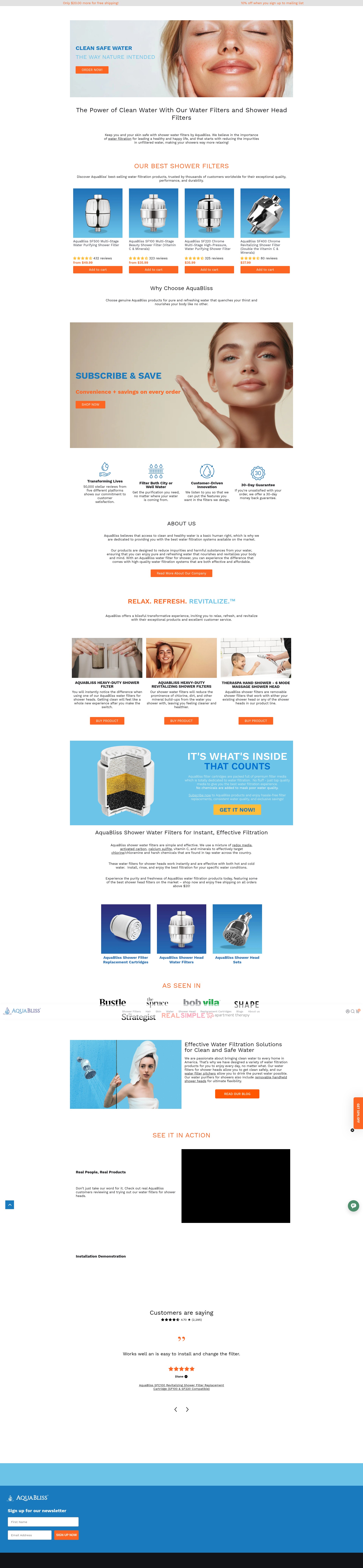 Screenshot of aquabliss.com