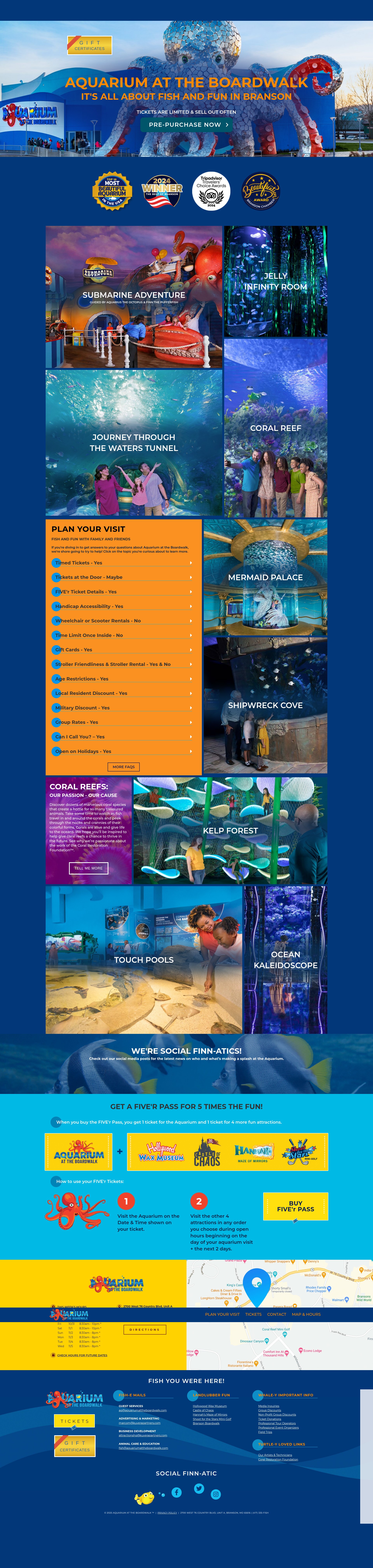Screenshot of aquariumattheboardwalk.com