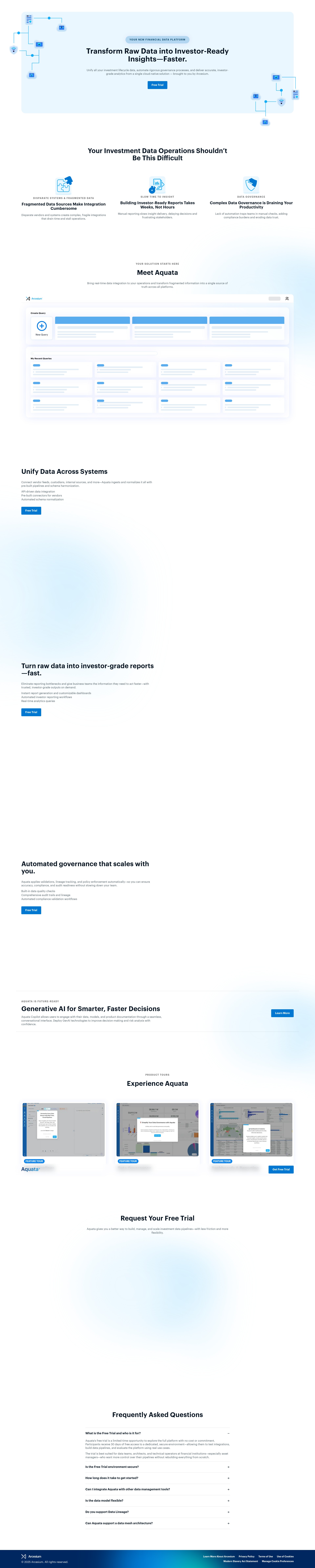 Screenshot of aquata.ai