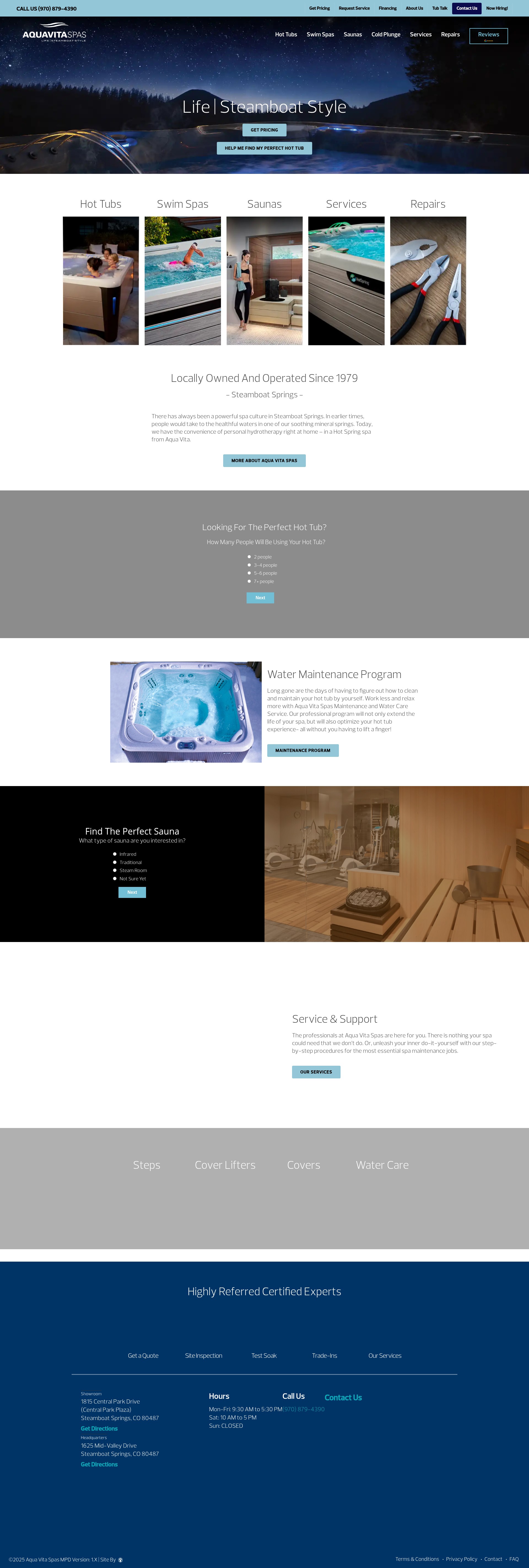 Screenshot of aquavitaspas.com