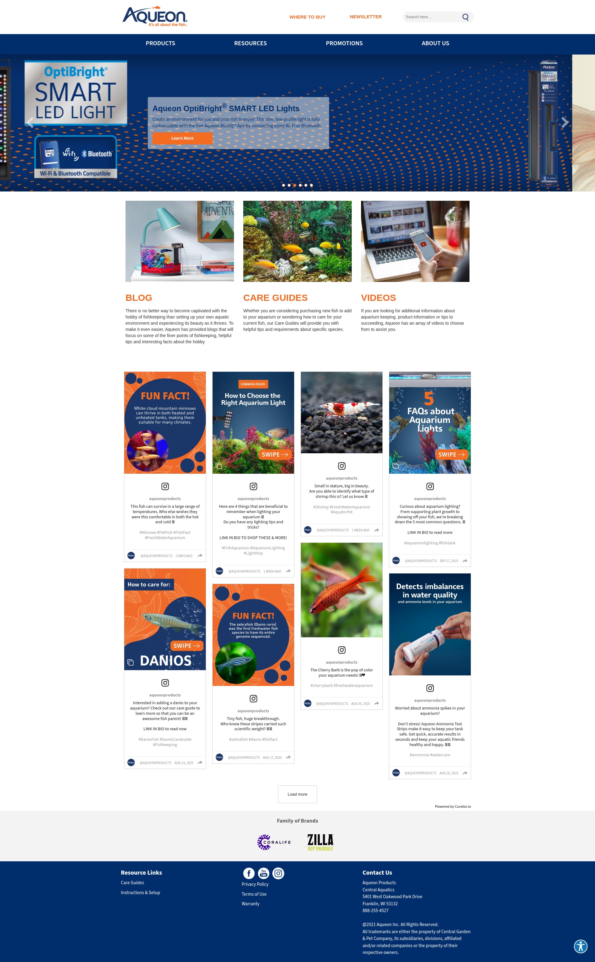 Screenshot of aqueon.com