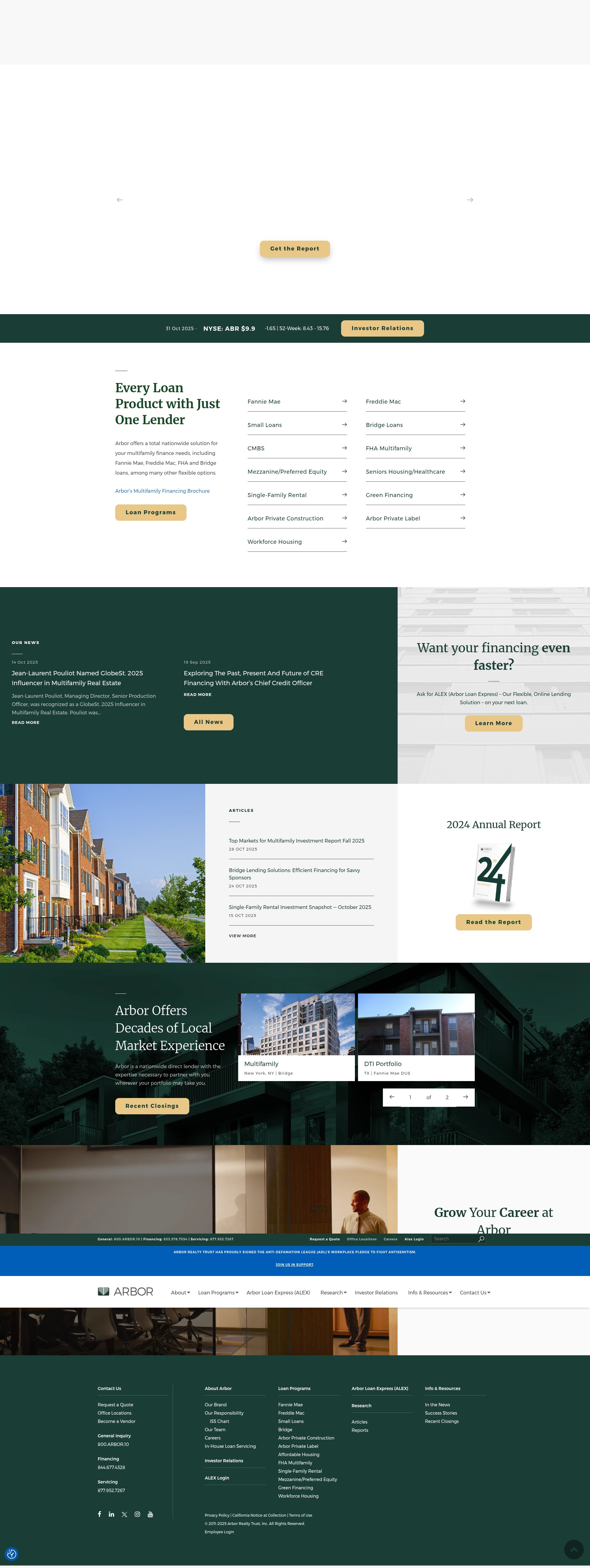 Screenshot of arbor.com