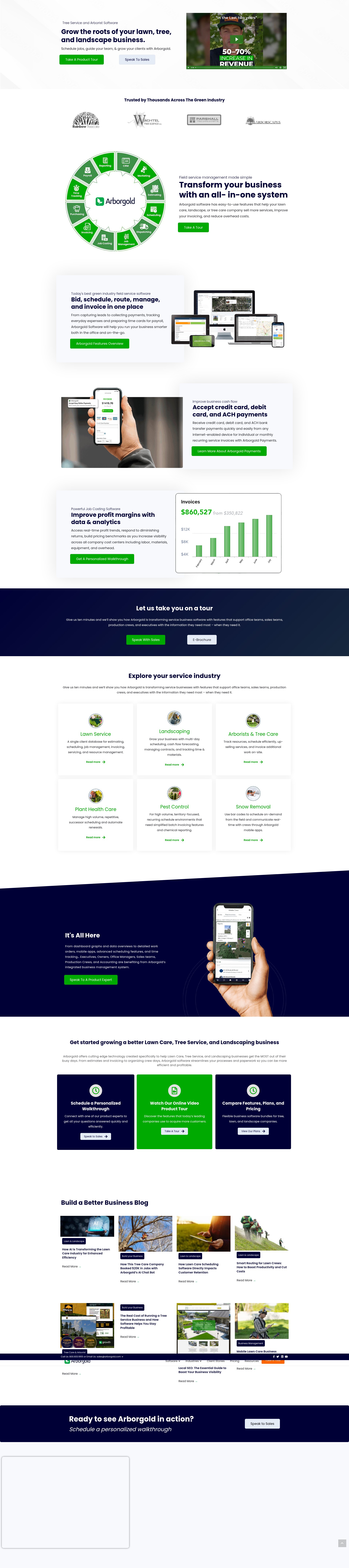 Screenshot of arborgold.com