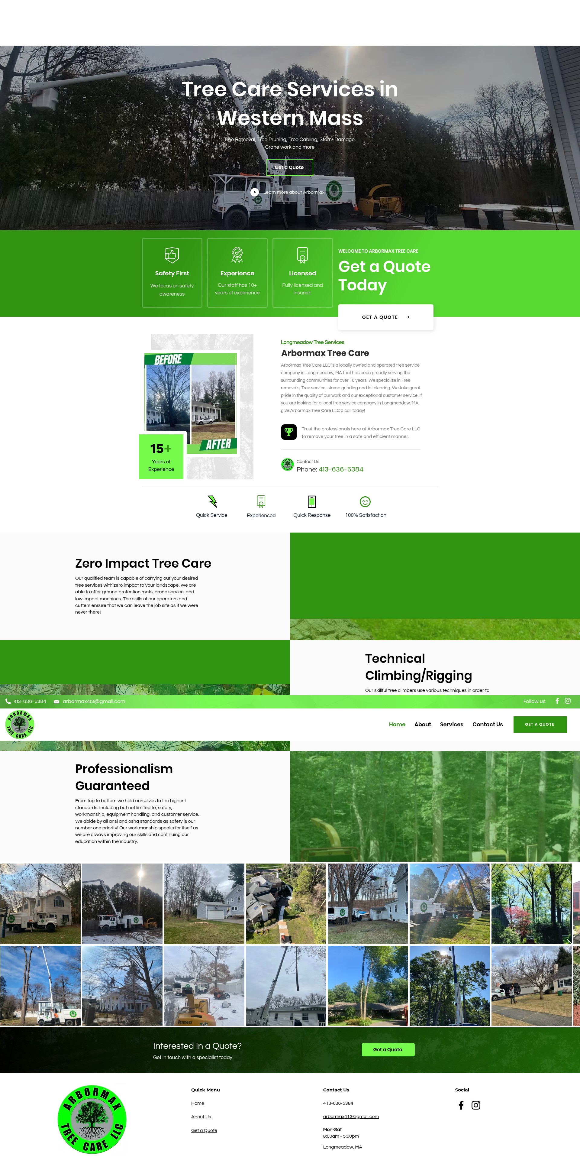 Screenshot of arbormaxtreecarellc.com