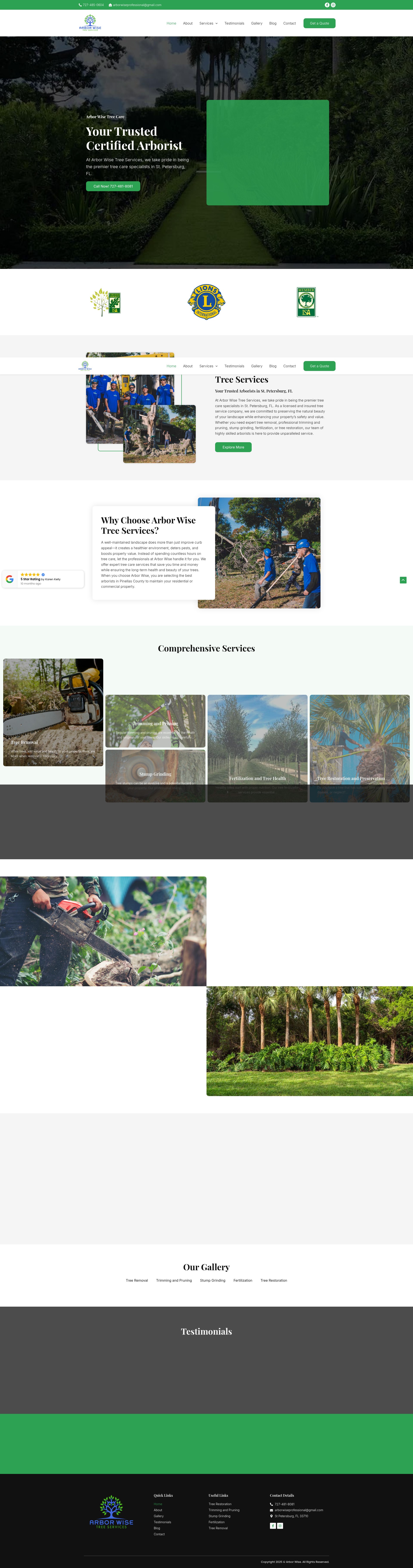 Screenshot of arborwisetreeservices.com