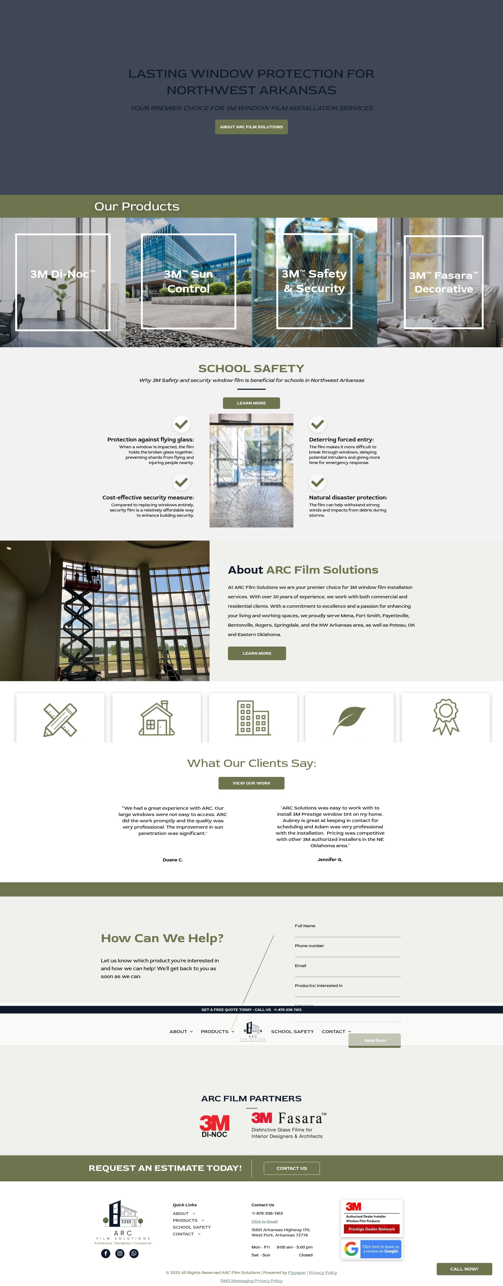Screenshot of arcfilmsolutions.com