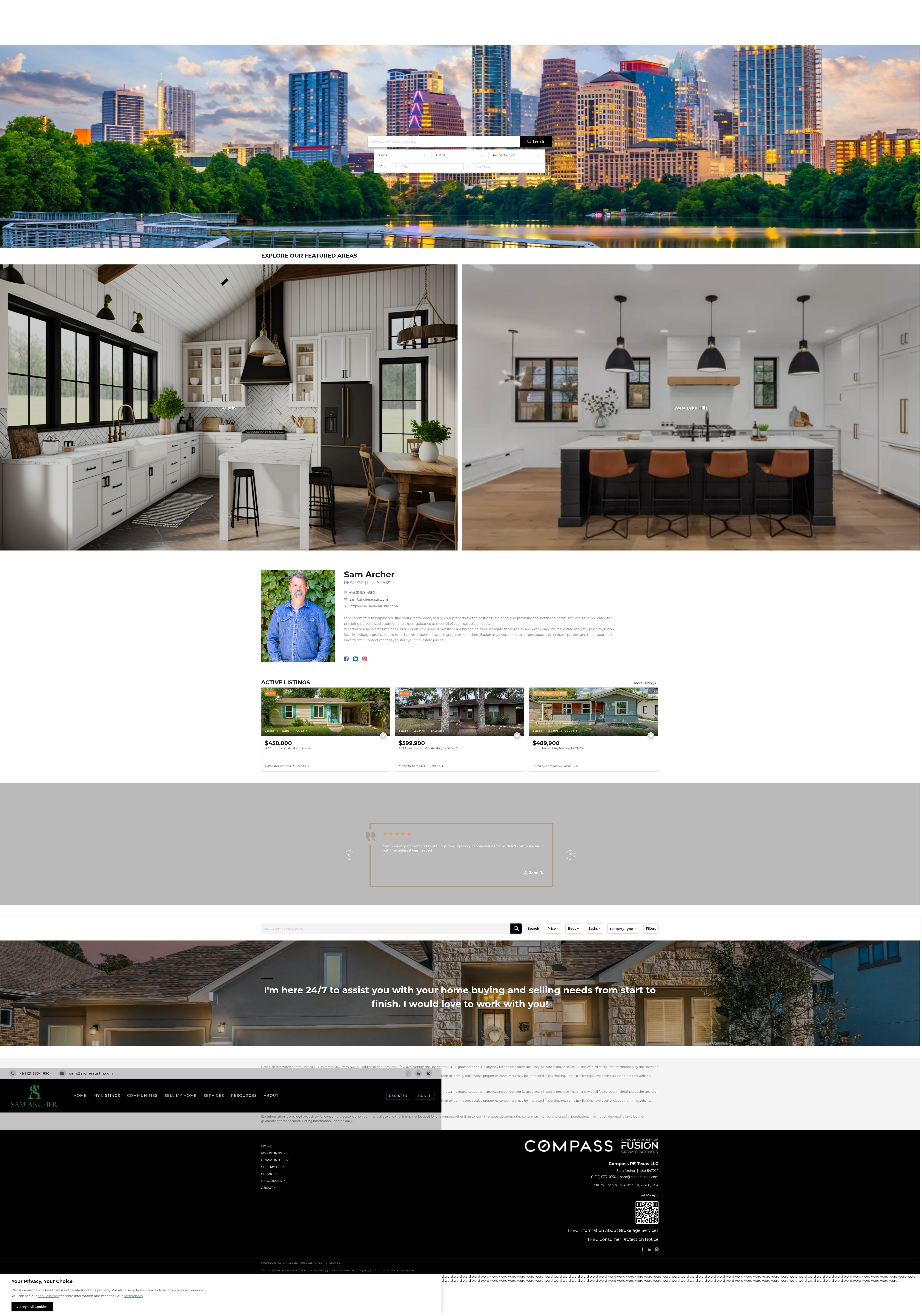 Screenshot of archeraustin.com