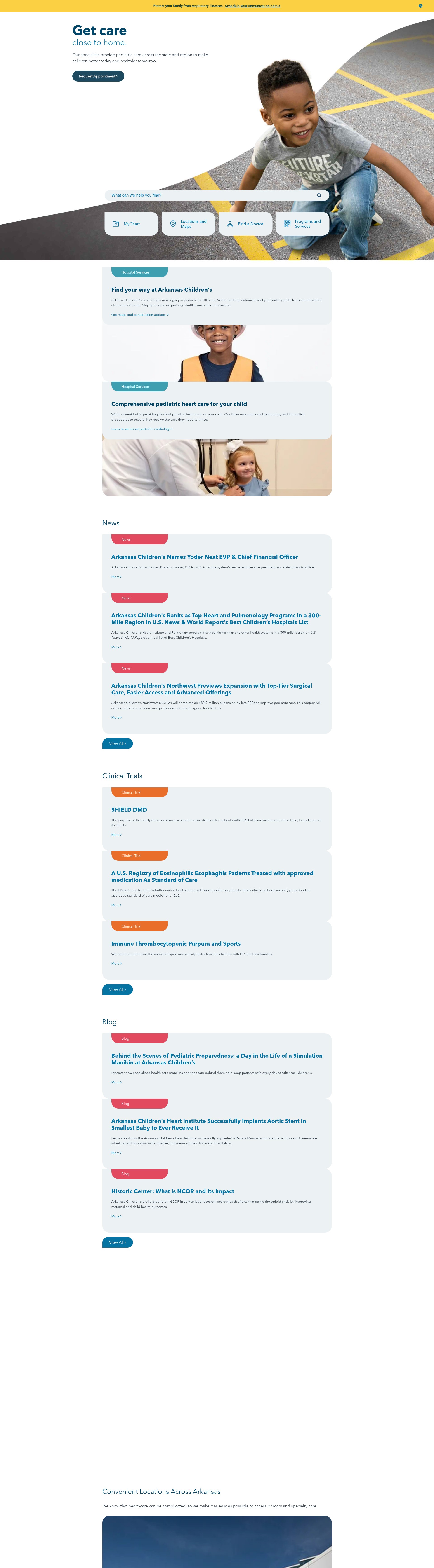 Screenshot of archildrens.org