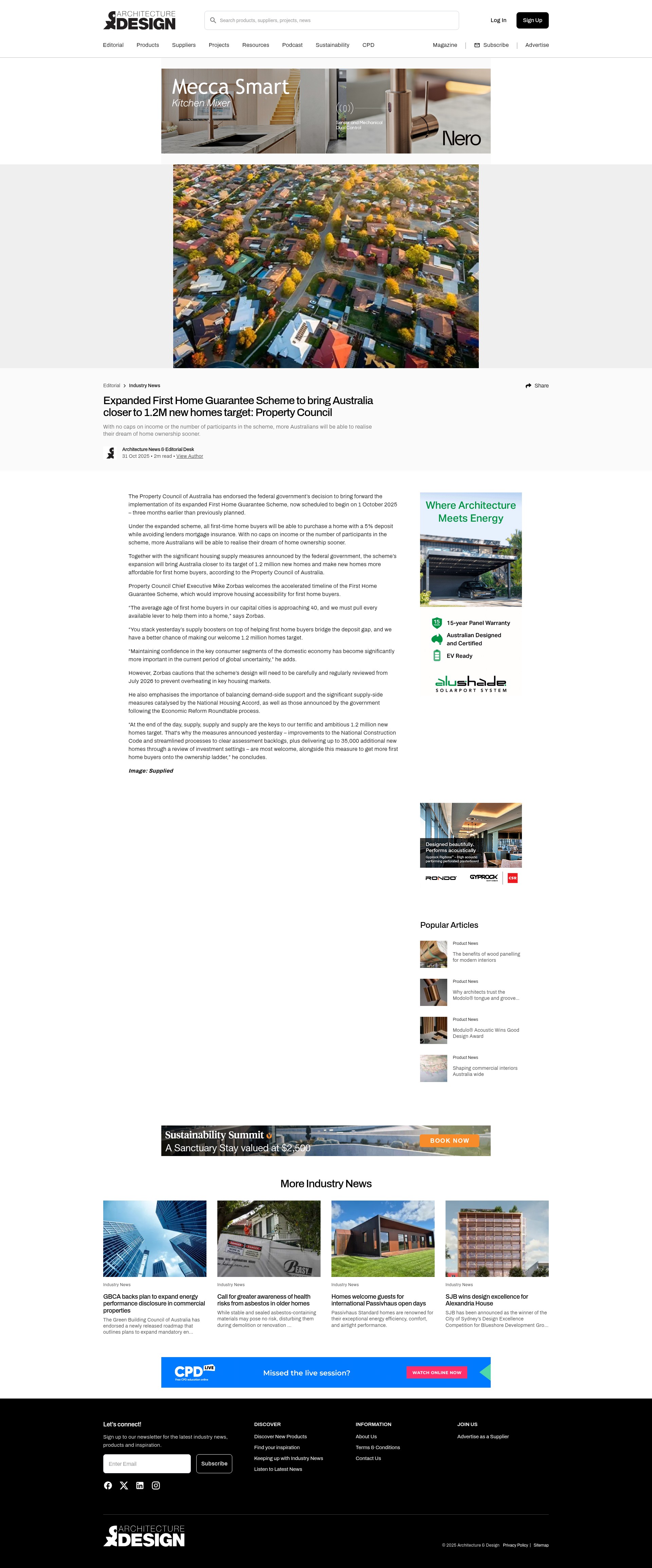 Screenshot of architectureanddesign.com.au