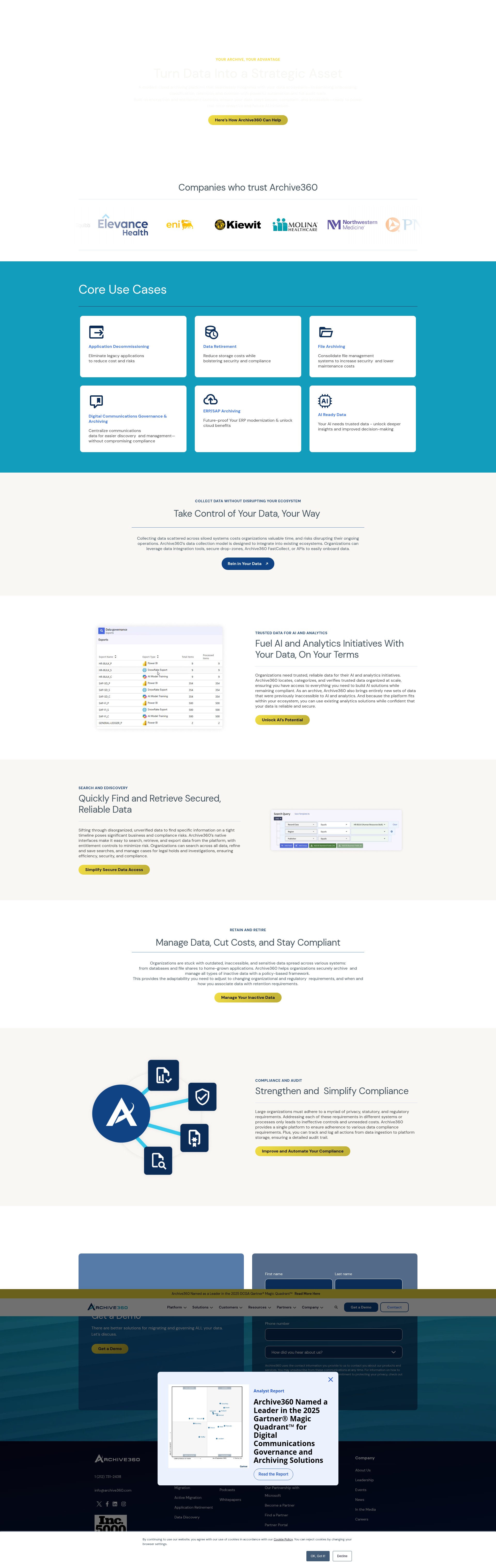 Screenshot of archive360.com