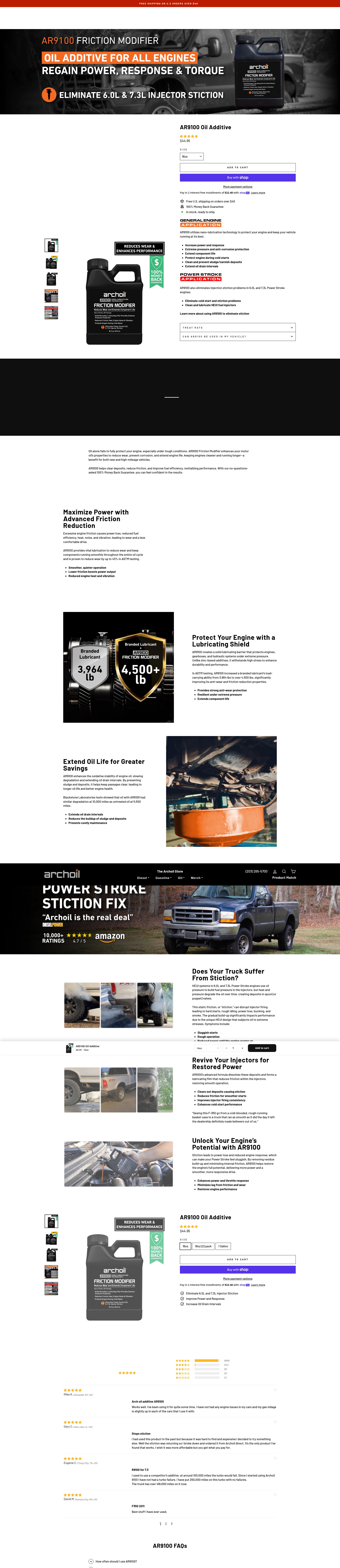 Screenshot of archoil.com