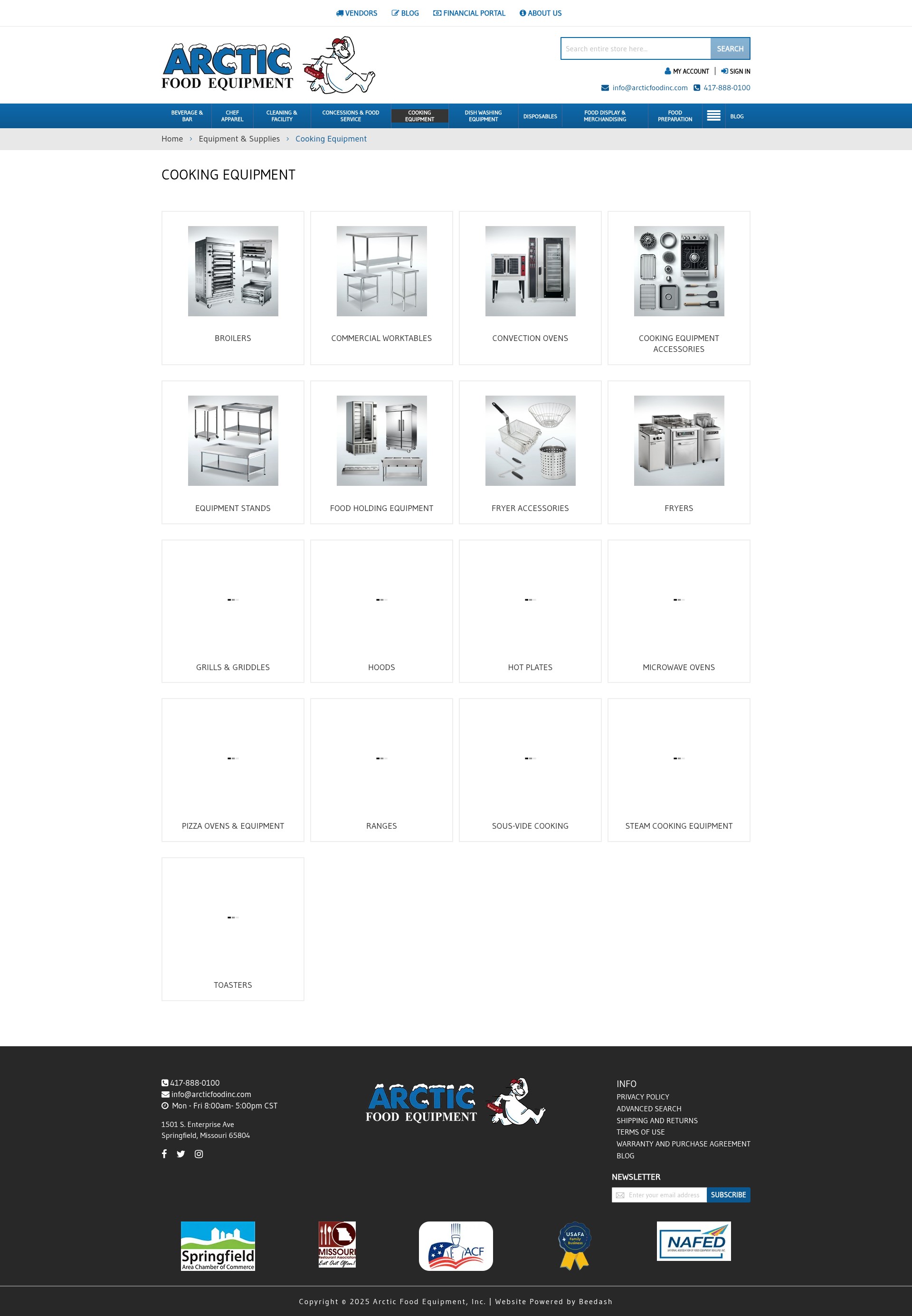 Screenshot of arcticfoodinc.com