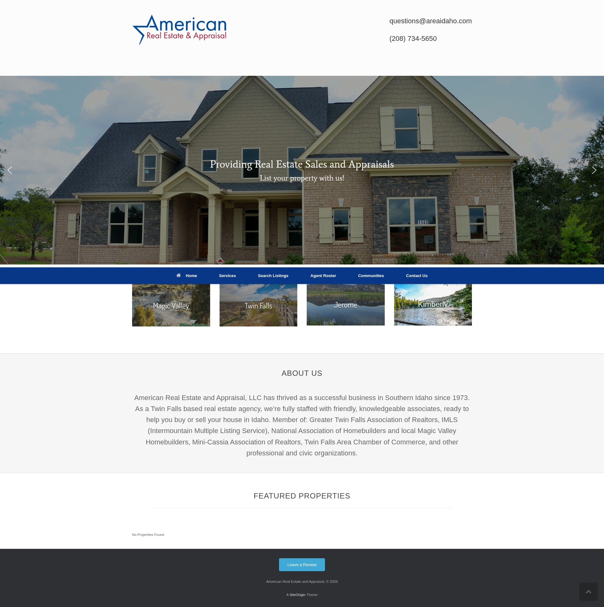 Screenshot of areaidaho.com