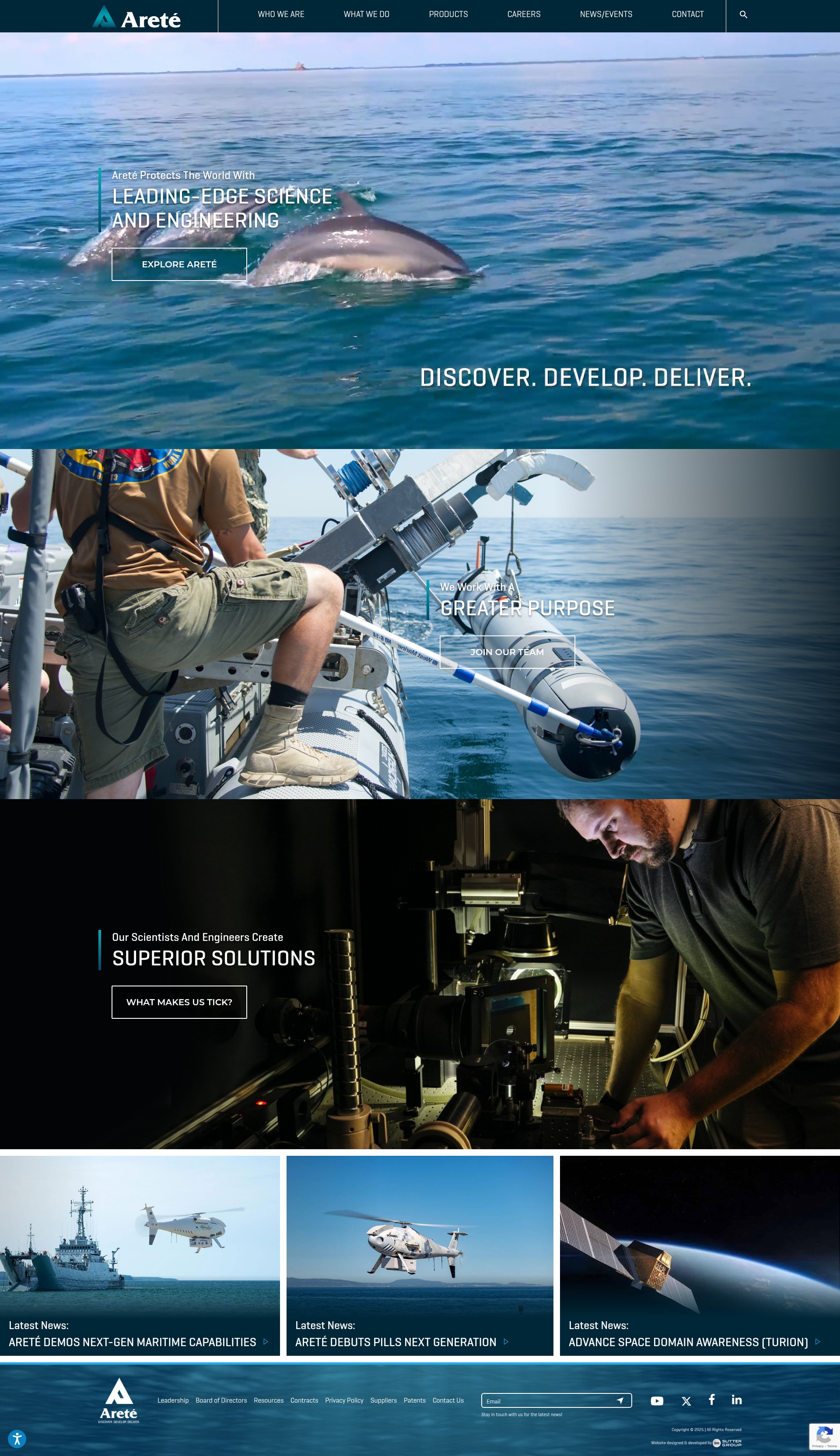 Screenshot of arete.com