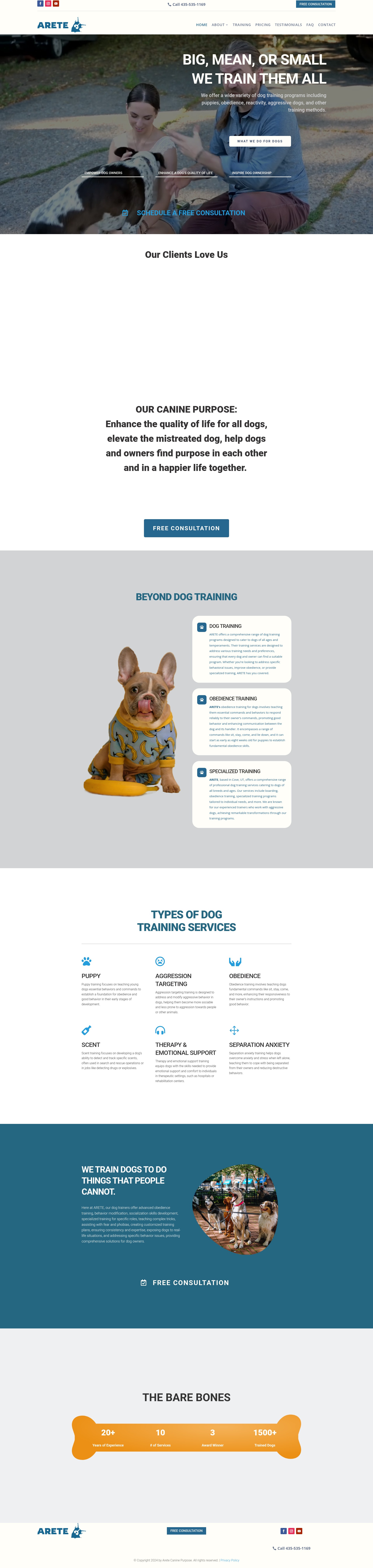 Screenshot of arete.dog