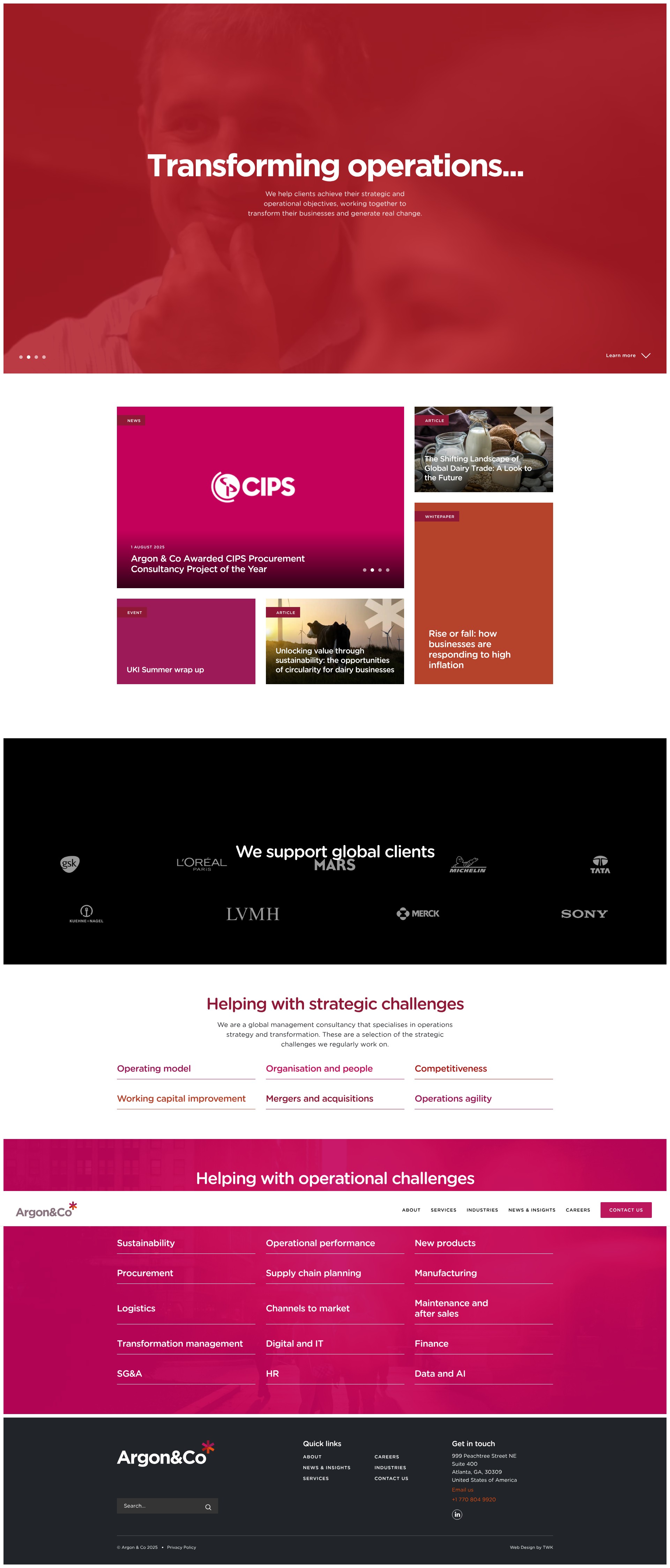 Screenshot of argonandco.com