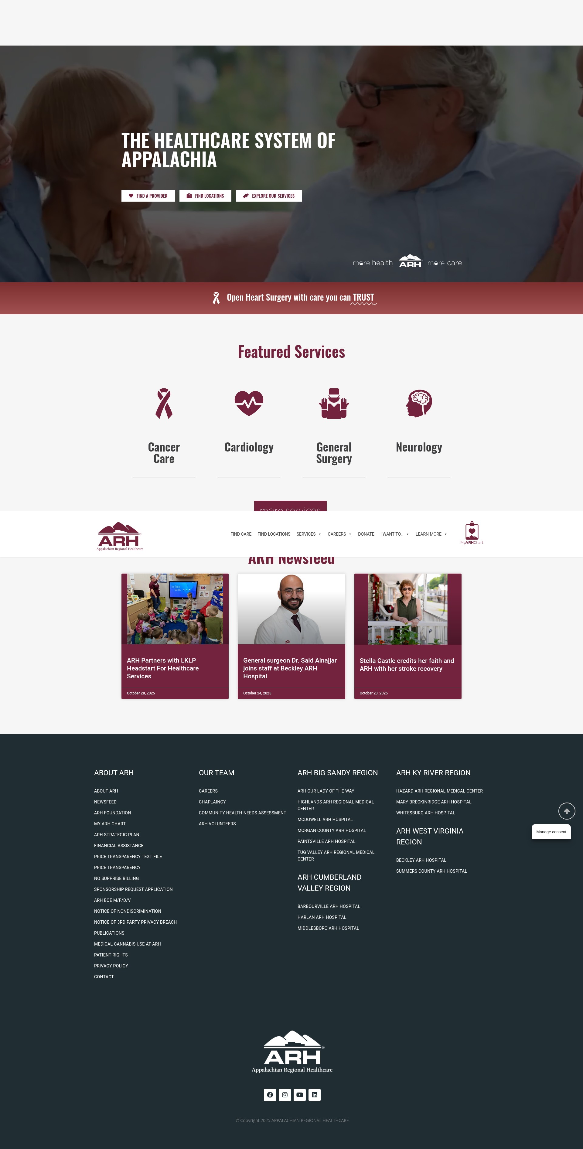 Screenshot of arh.org