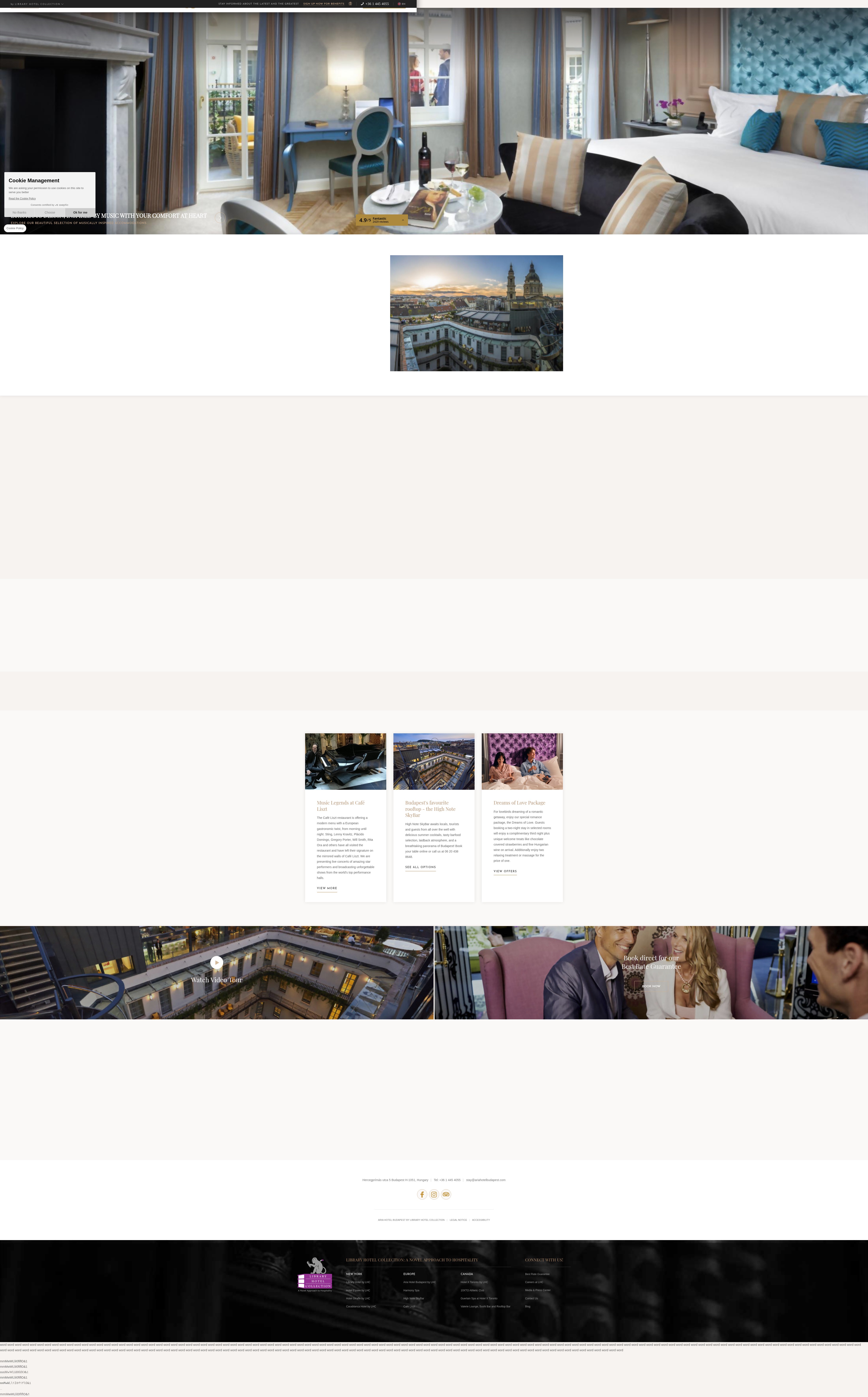 Screenshot of ariahotelbudapest.com