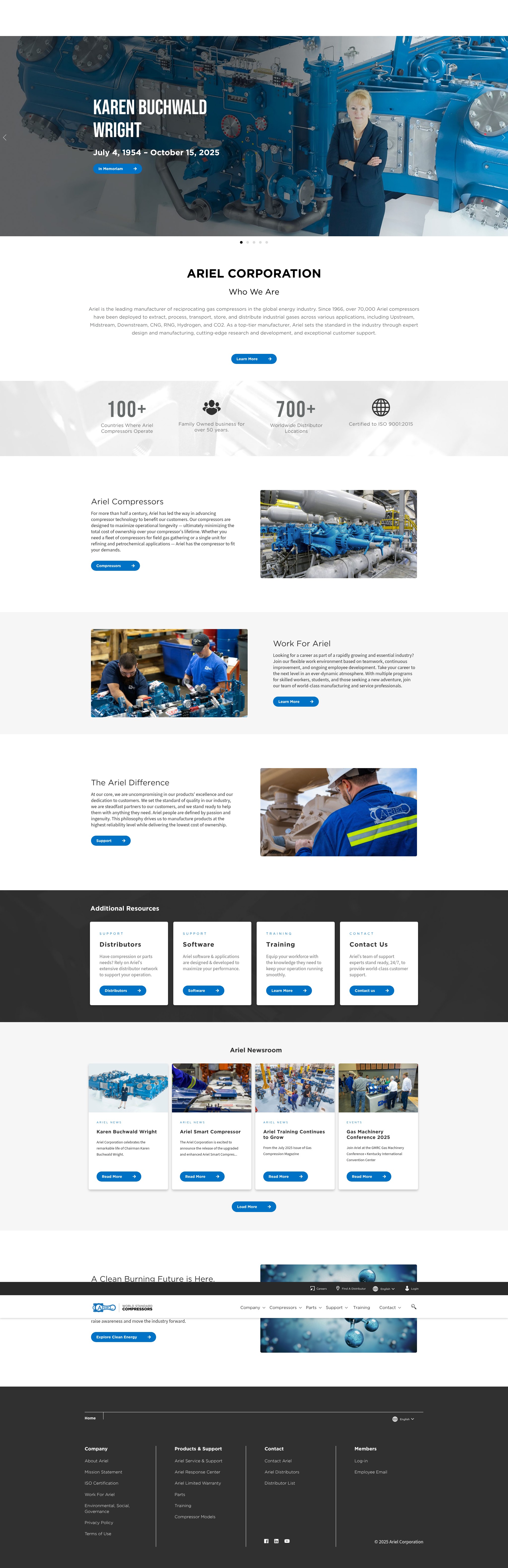 Screenshot of arielcorp.com