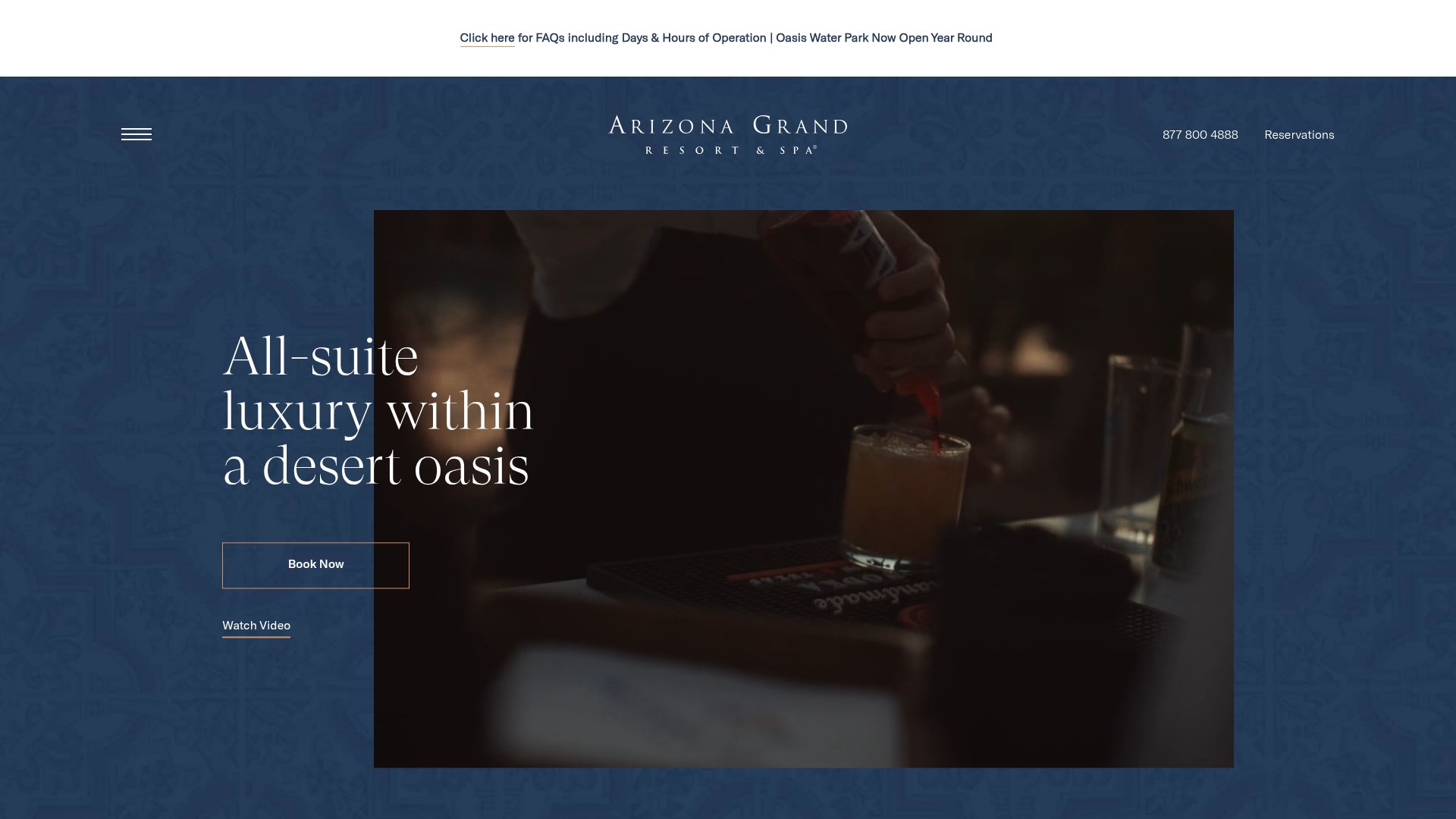 Screenshot of arizonagrandresort.com