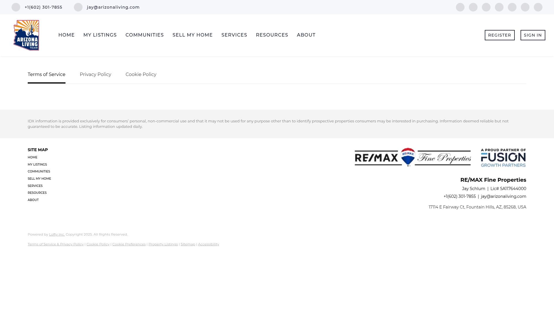 Screenshot of arizonaliving.com