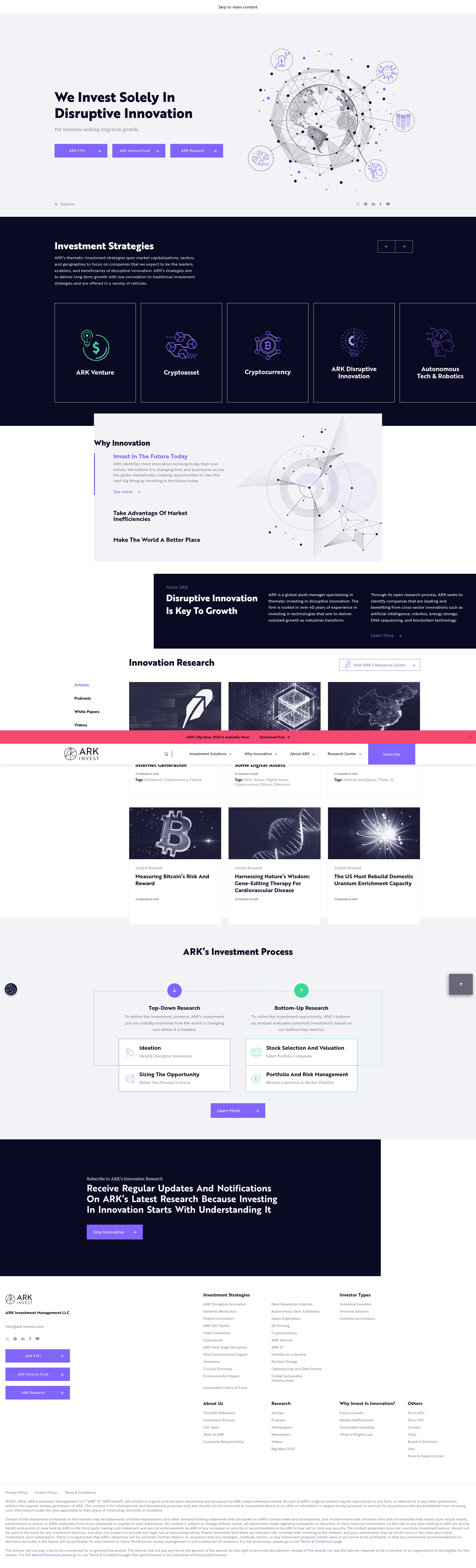 Screenshot of ark-invest.com