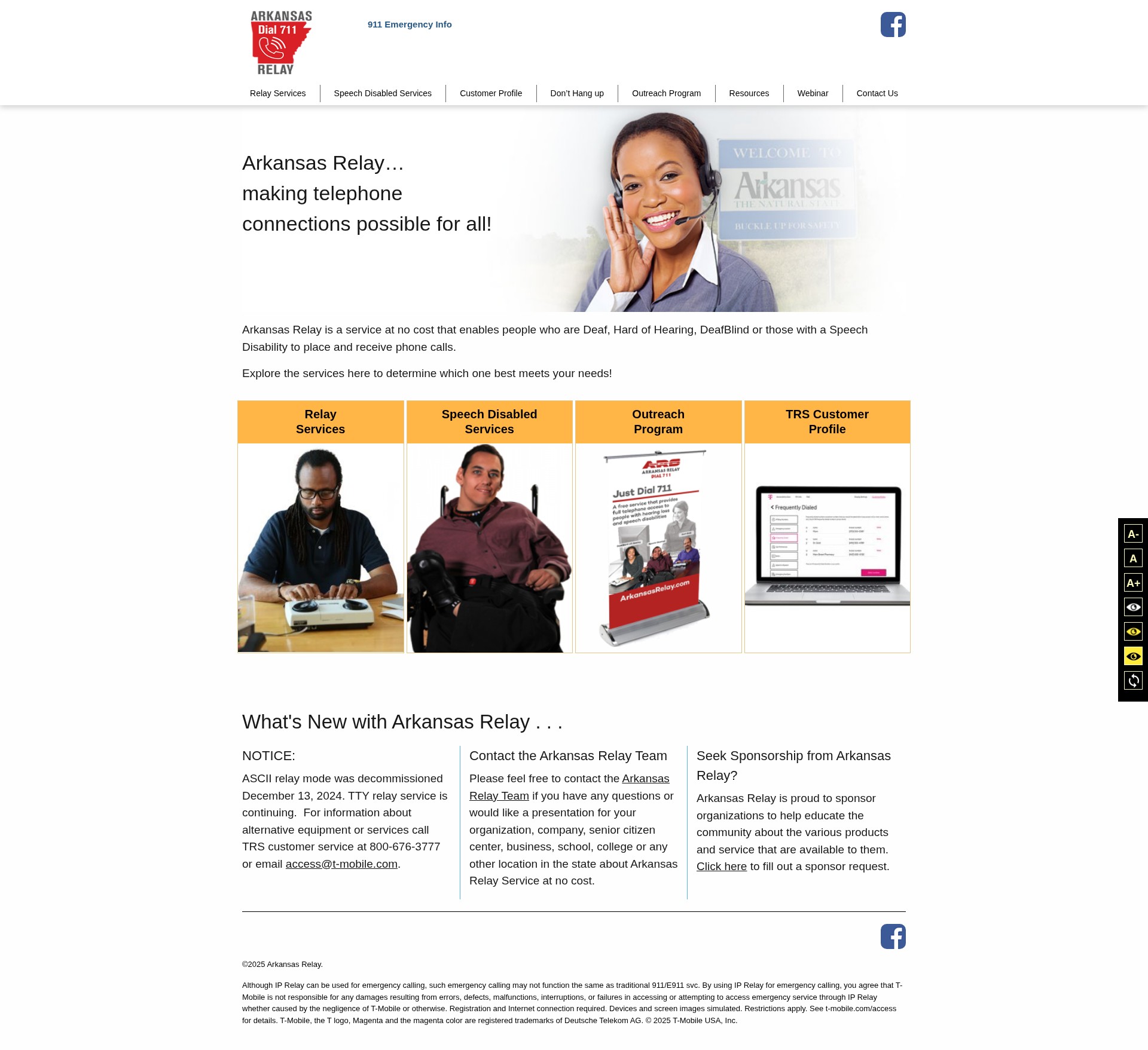Screenshot of arkansasrelay.com