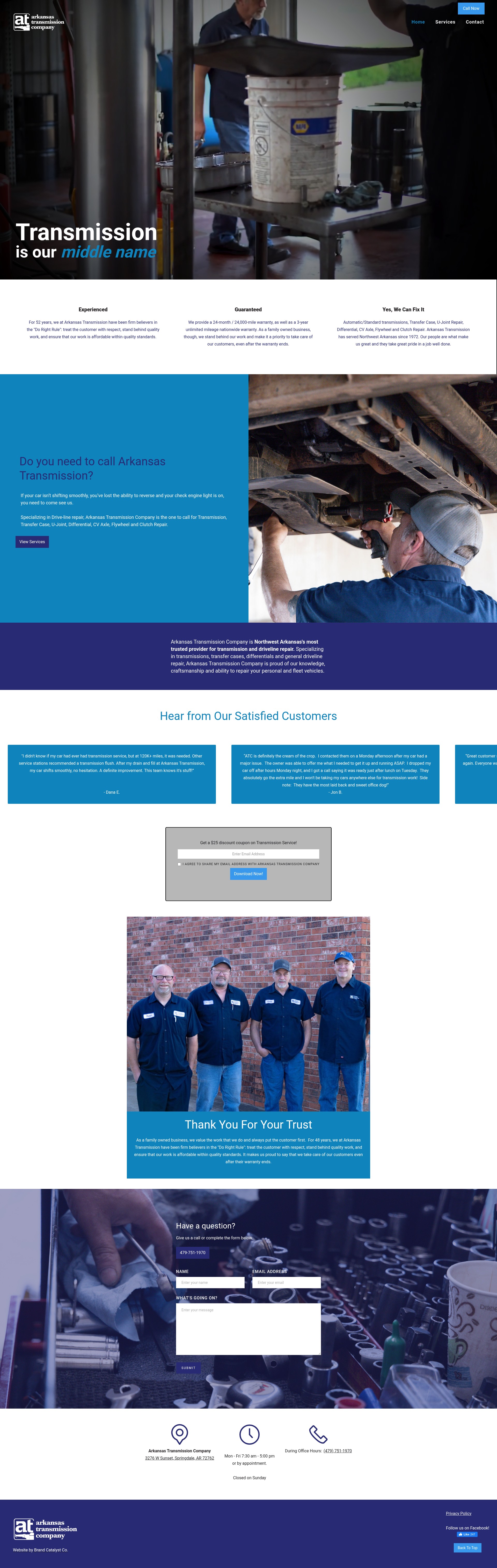Screenshot of arkansastransmission.com