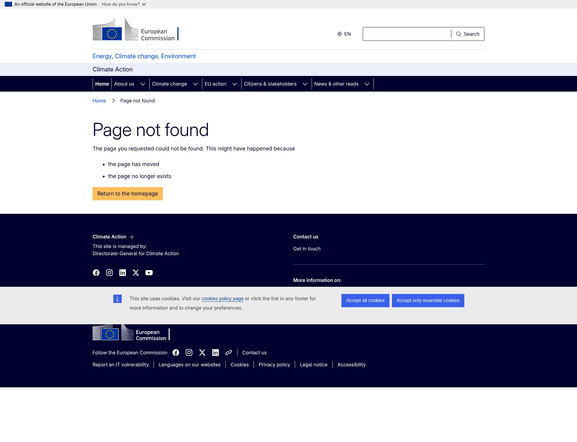 Screenshot of arla.com