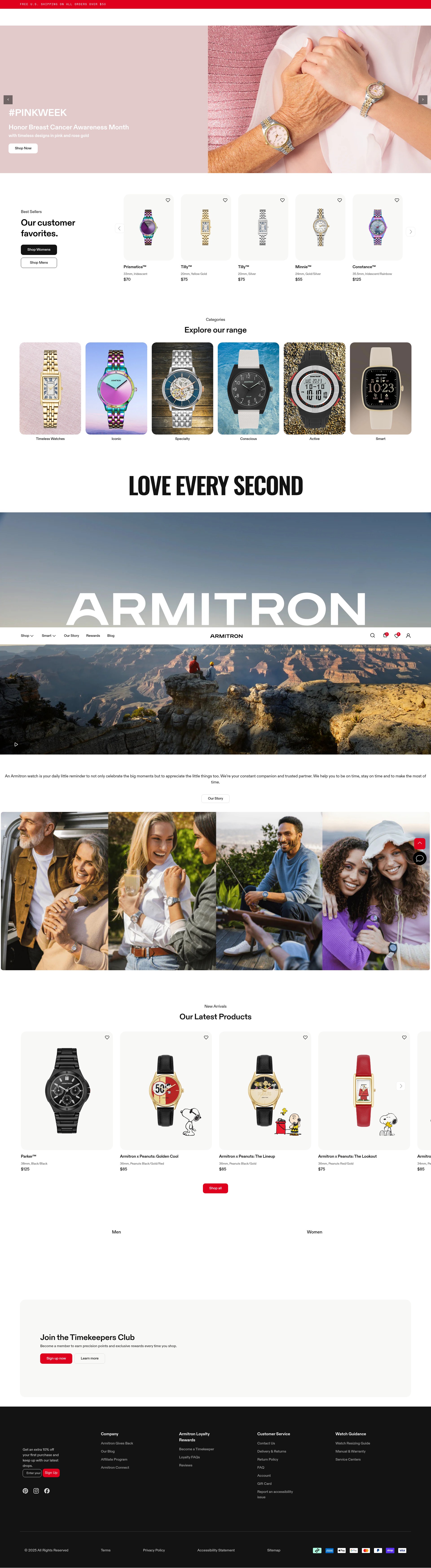 Screenshot of armitron.com