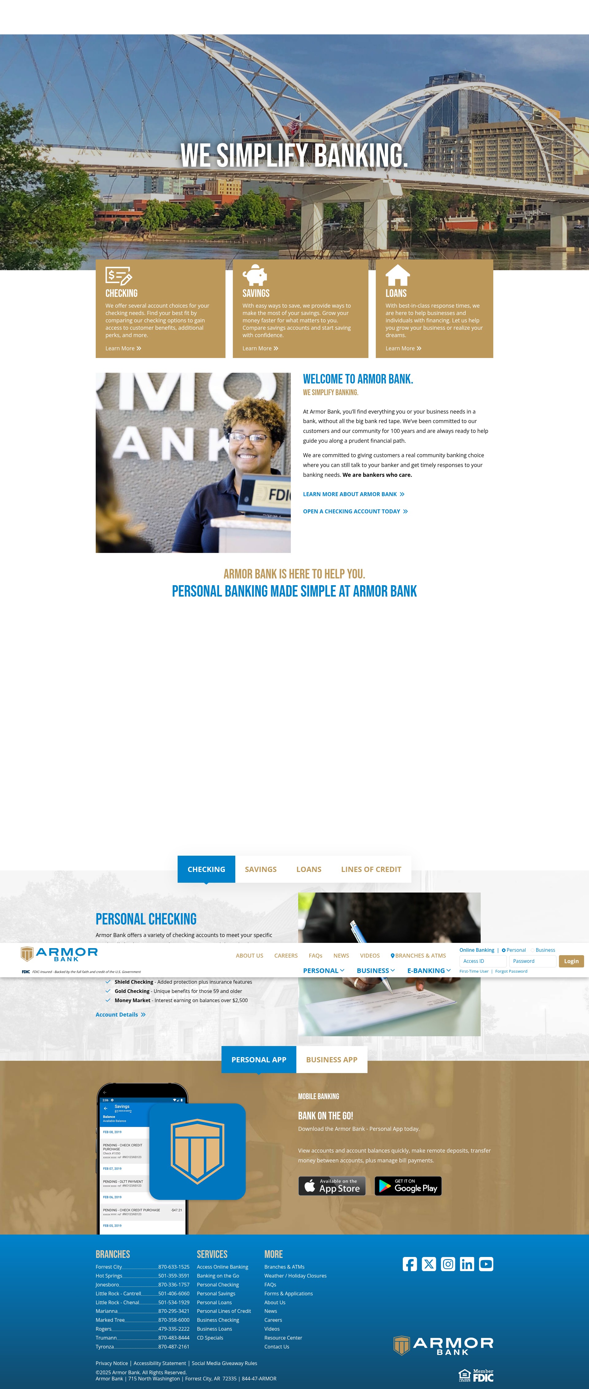 Screenshot of armor.bank